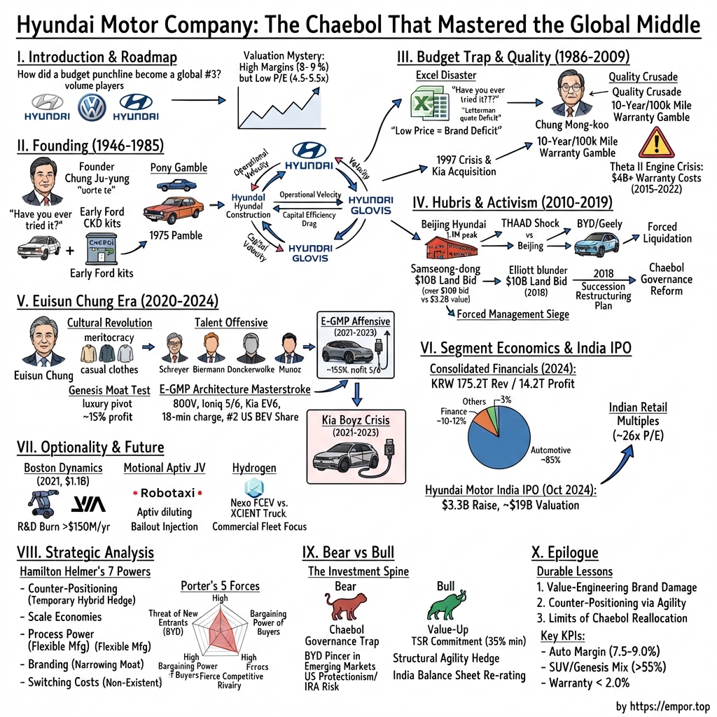 Hyundai Motor Company visual story map