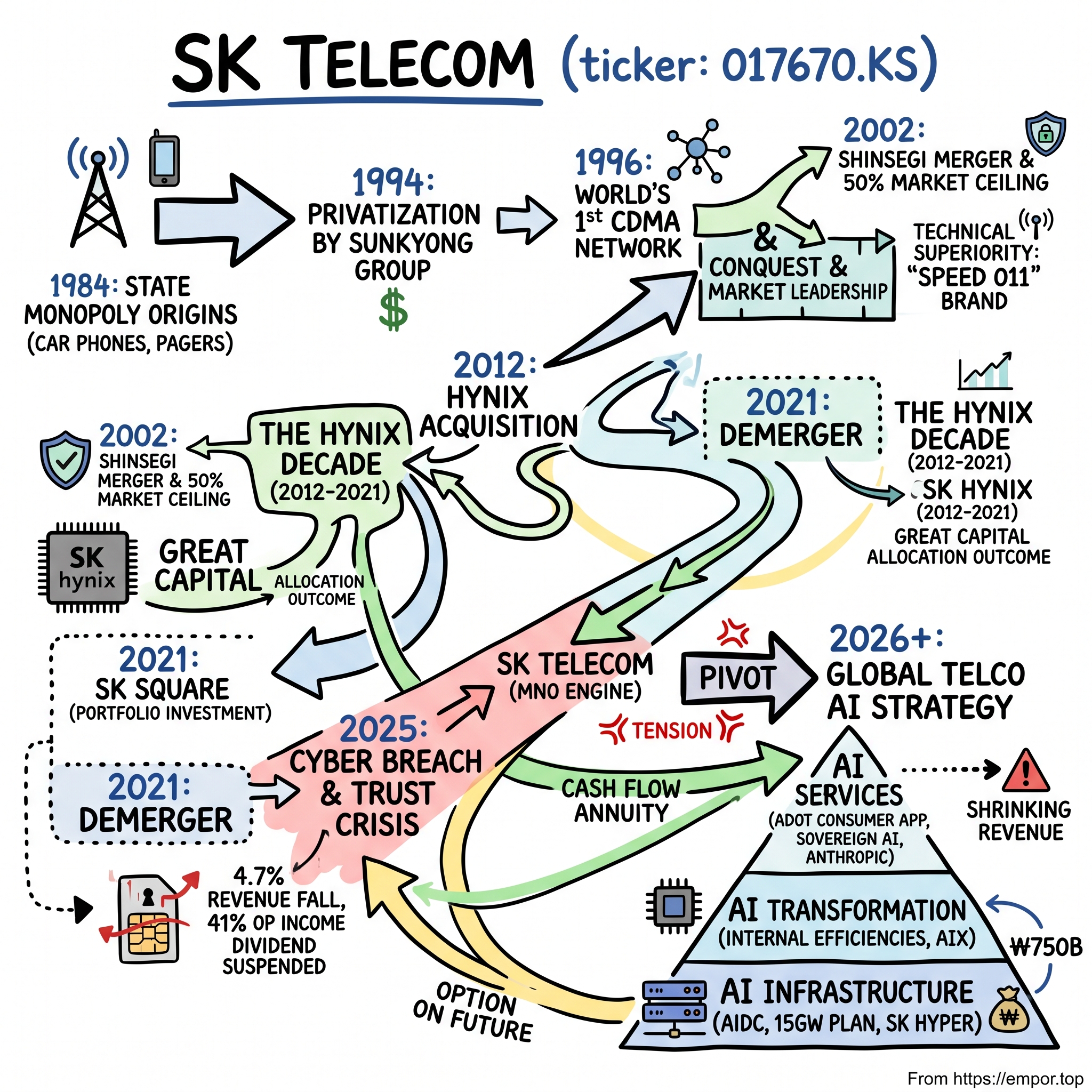 SK Telecom Co., Ltd. visual story map
