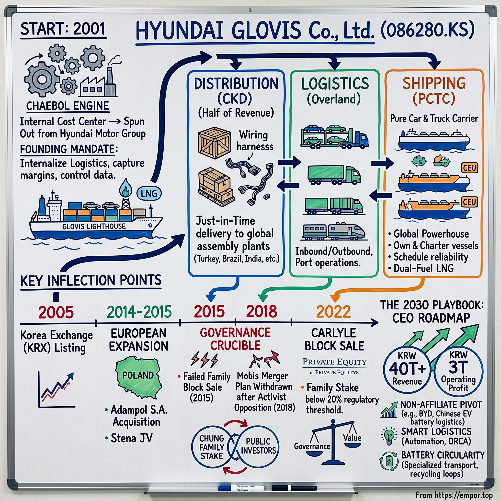 HYUNDAI GLOVIS Co., Ltd. visual story map