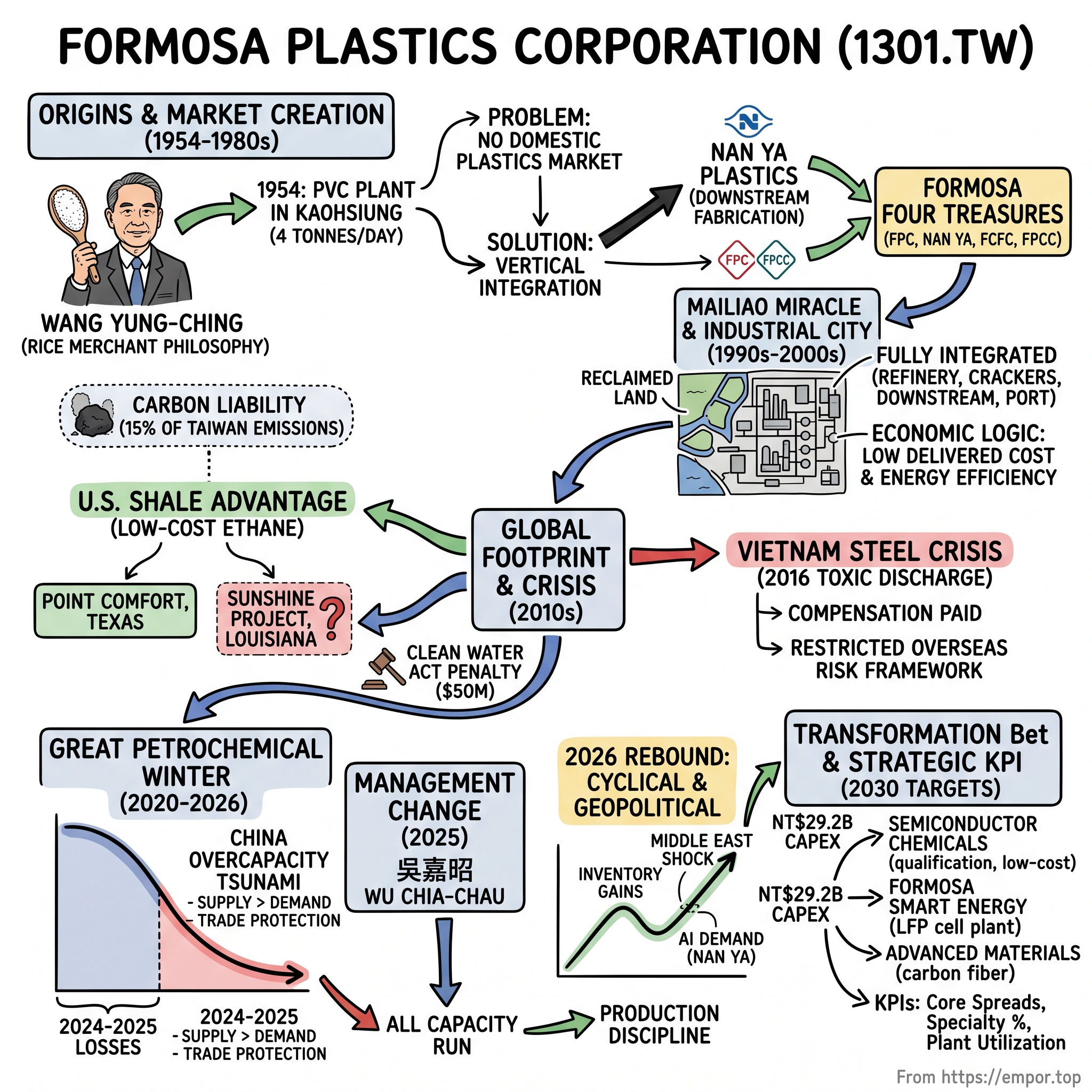 Formosa Plastics Corporation visual story map