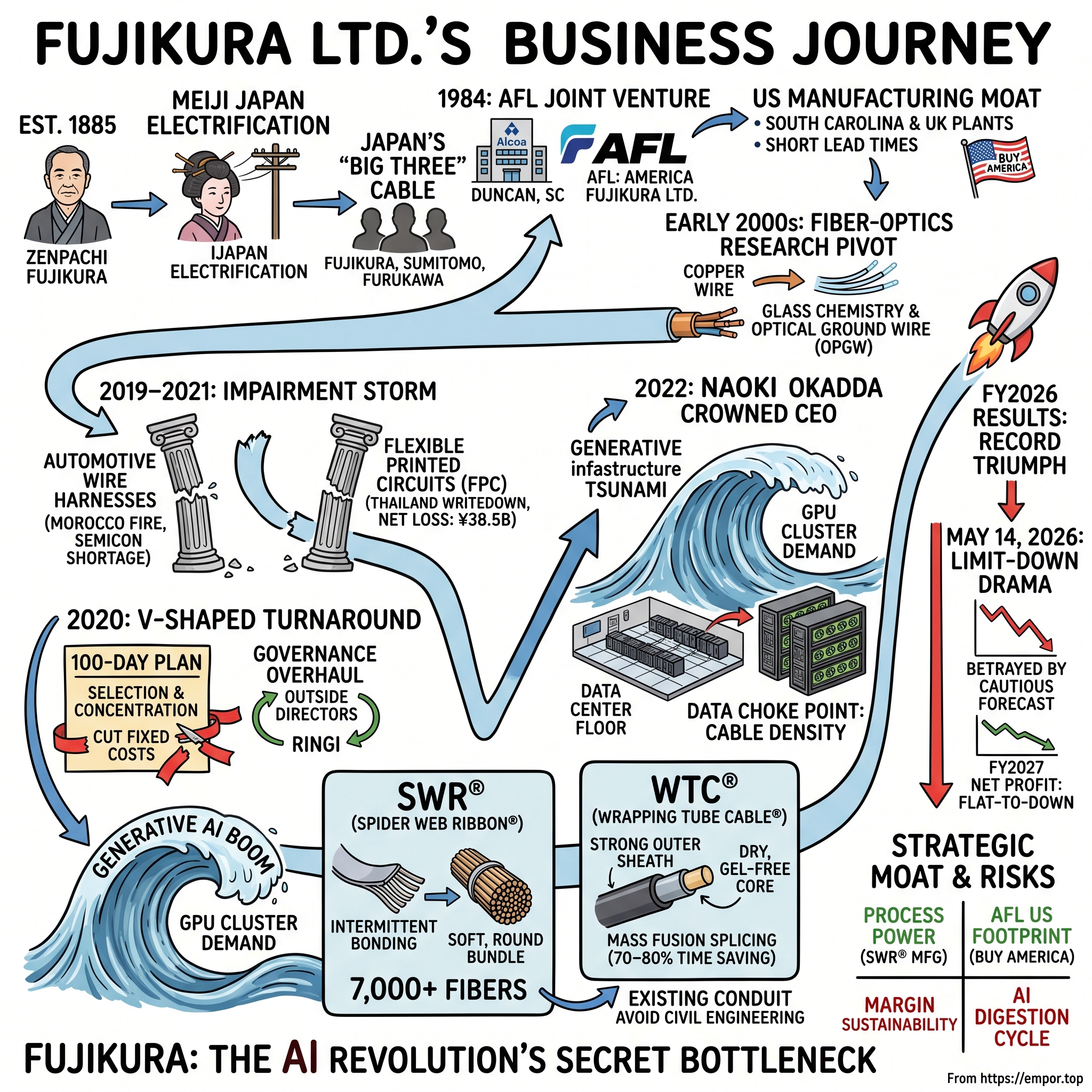 Fujikura Ltd. visual story map