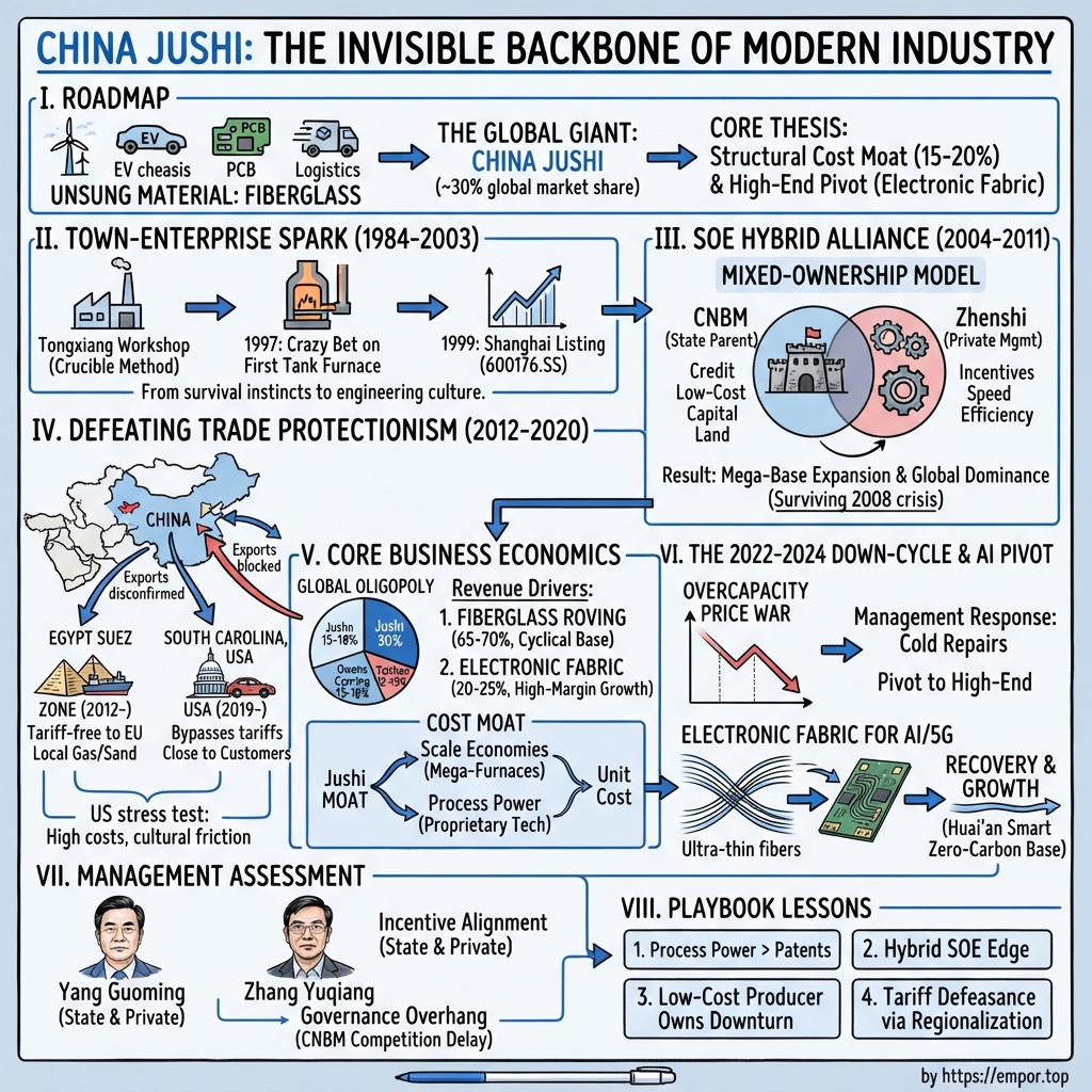China Jushi Co., Ltd. visual story map