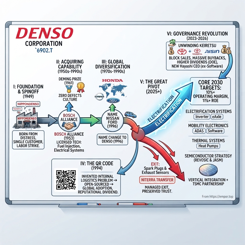 DENSO Corporation visual story map