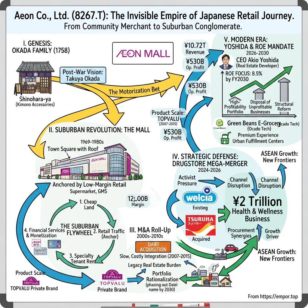 Aeon Co., Ltd. visual story map