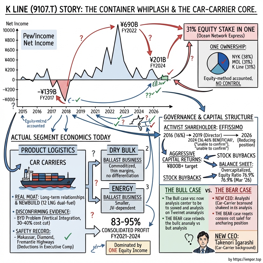 Kawasaki Kisen Kaisha, Ltd. visual story map