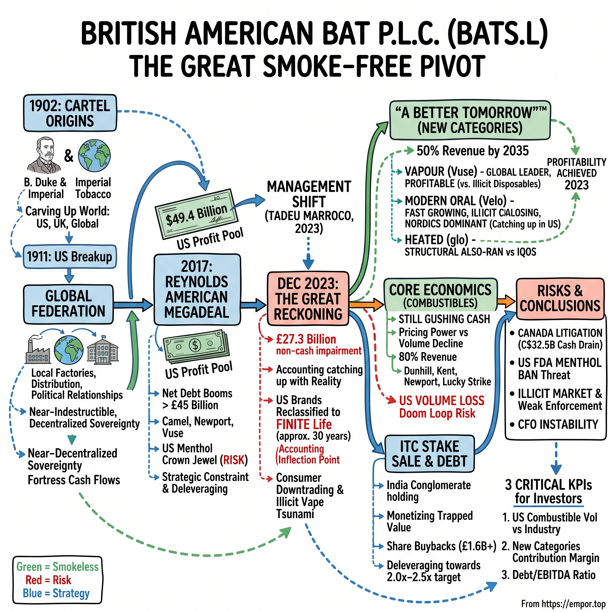 British American Tobacco p.l.c. visual story map