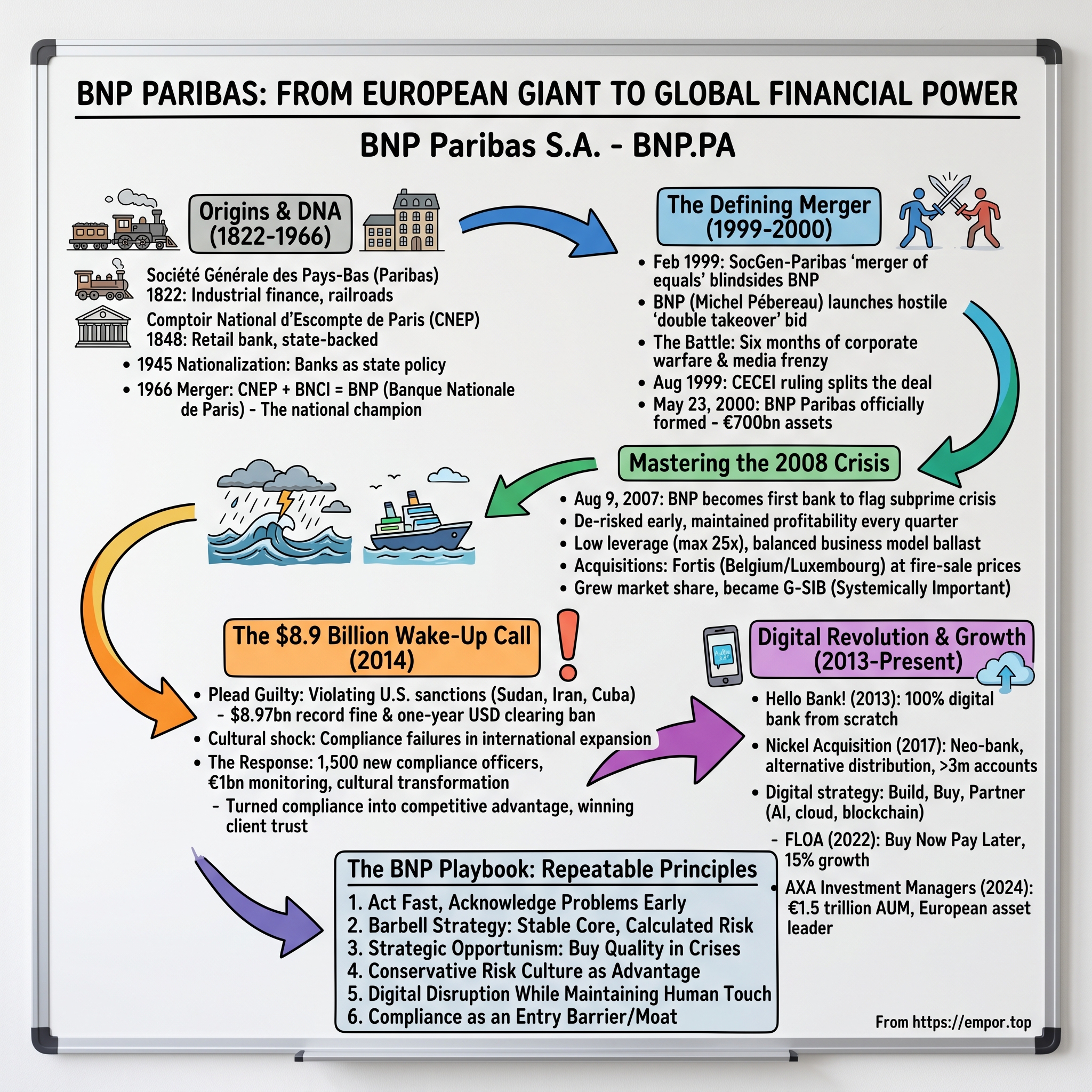 BNP Paribas S.A. visual story map