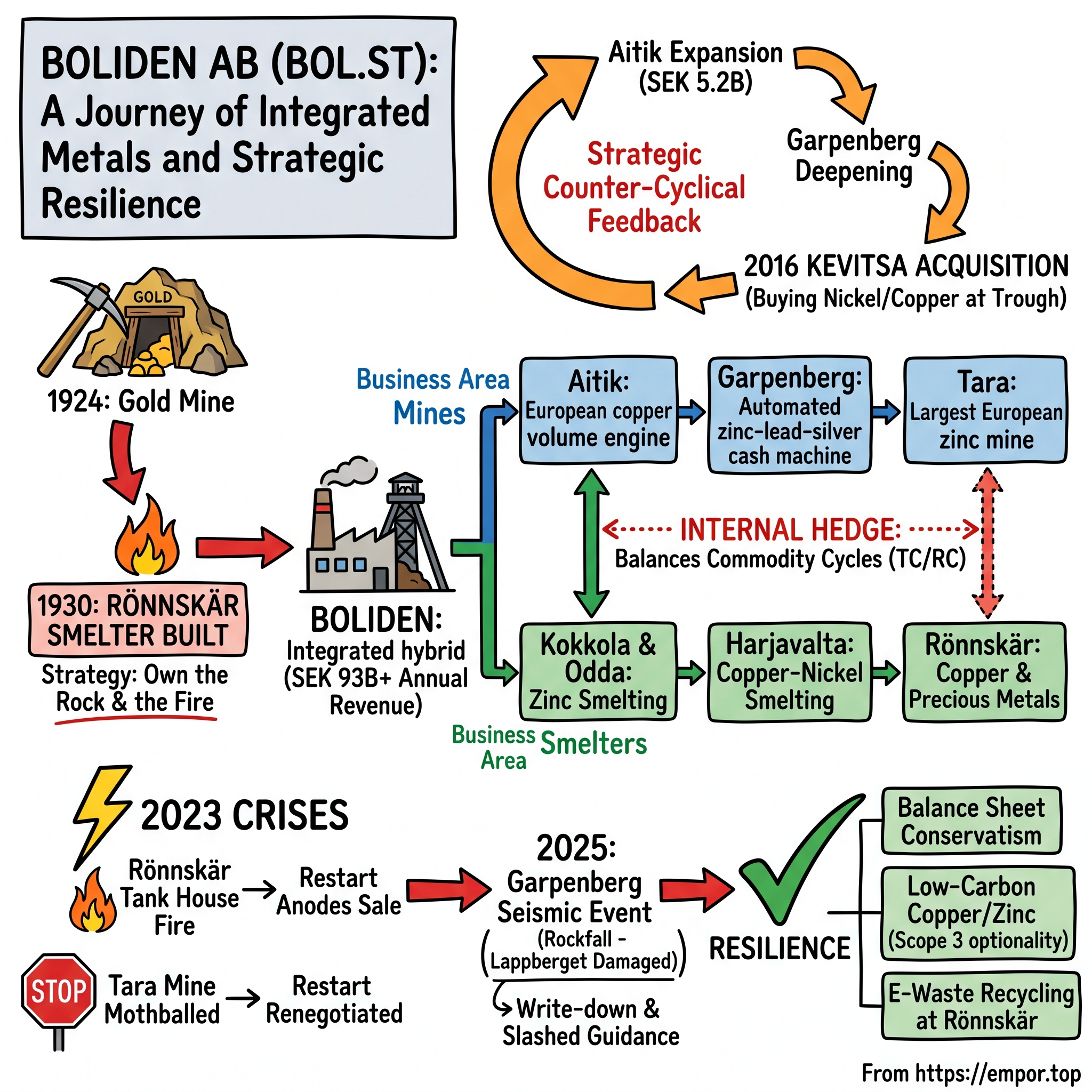 Boliden AB visual story map