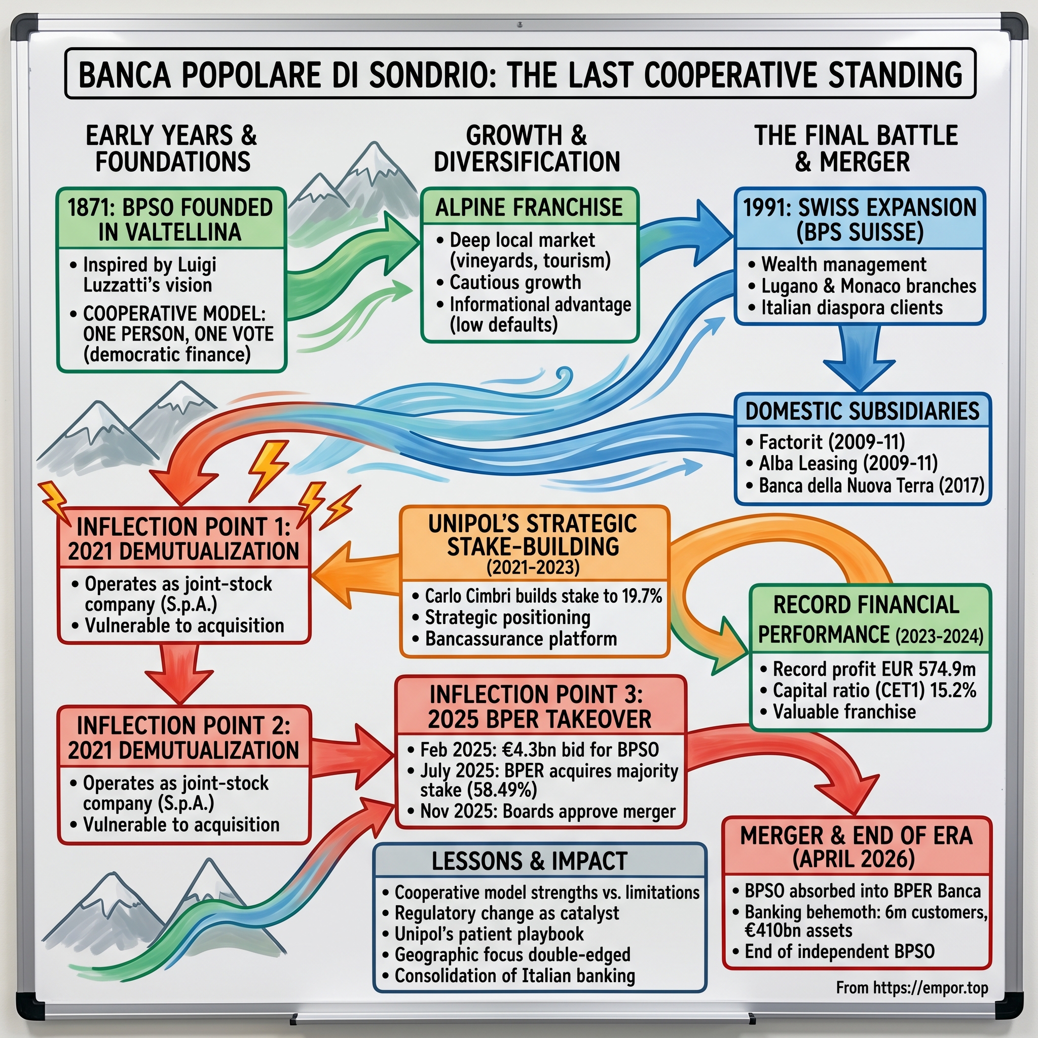 Banca Popolare di Sondrio visual story map