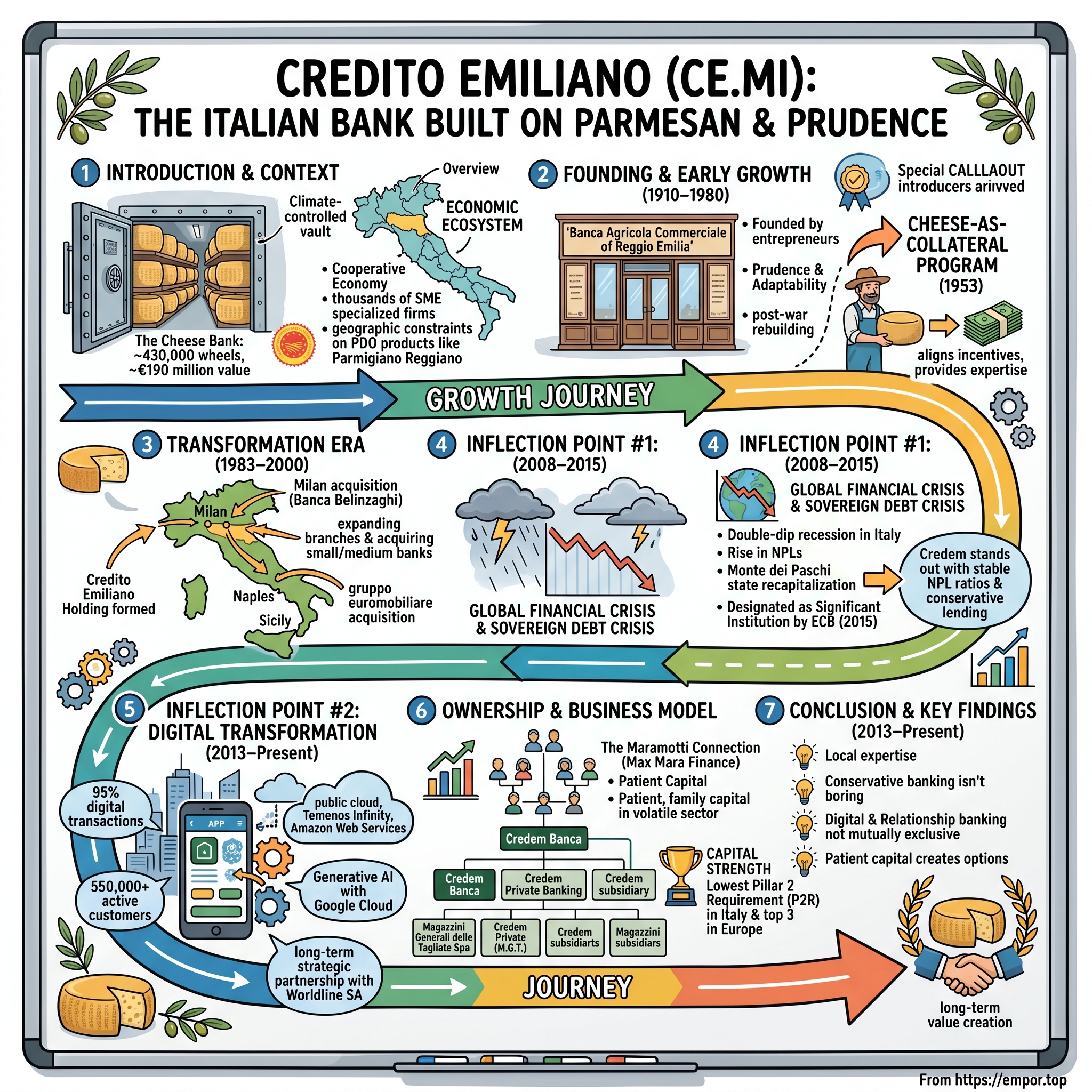 Credito Emiliano visual story map