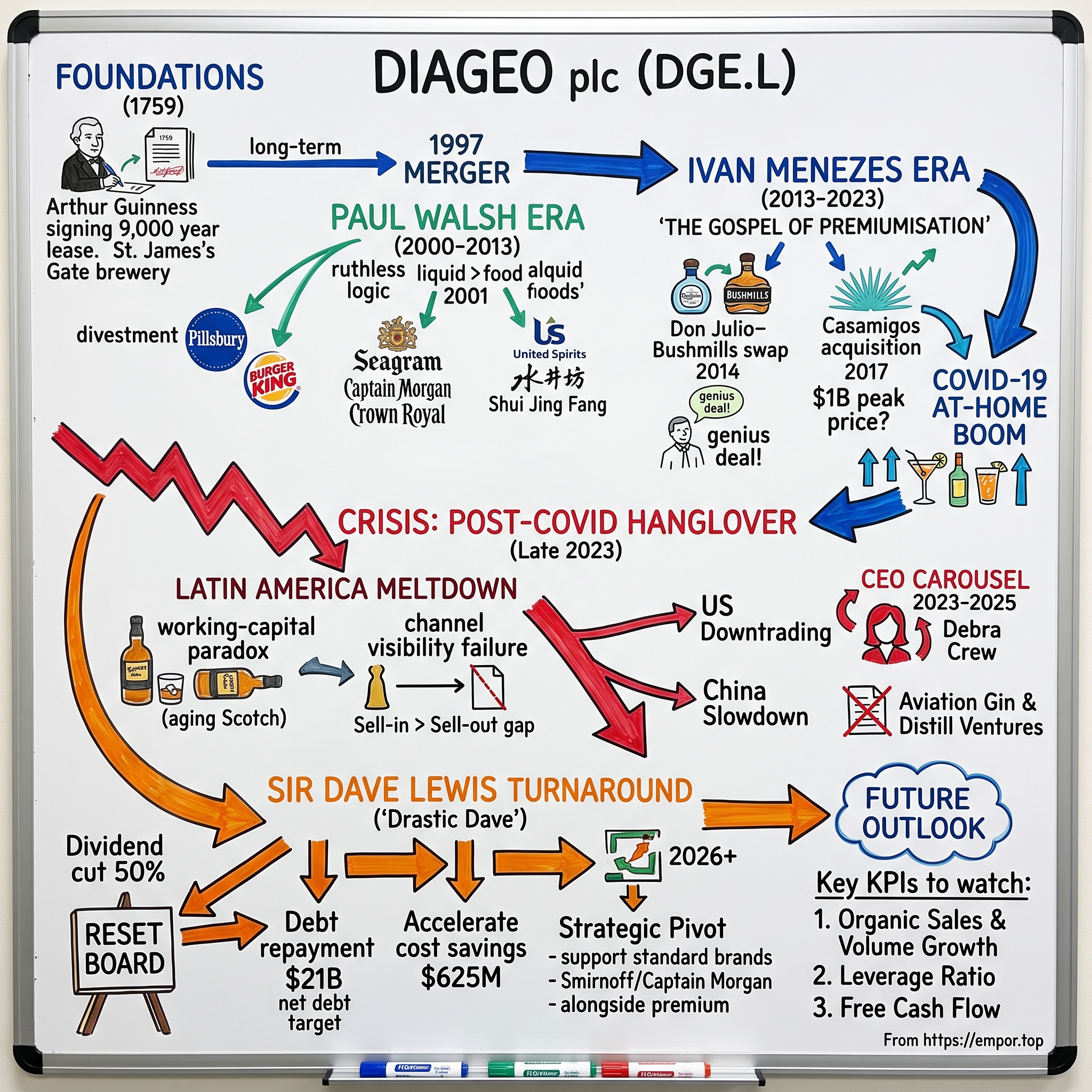 Diageo plc visual story map