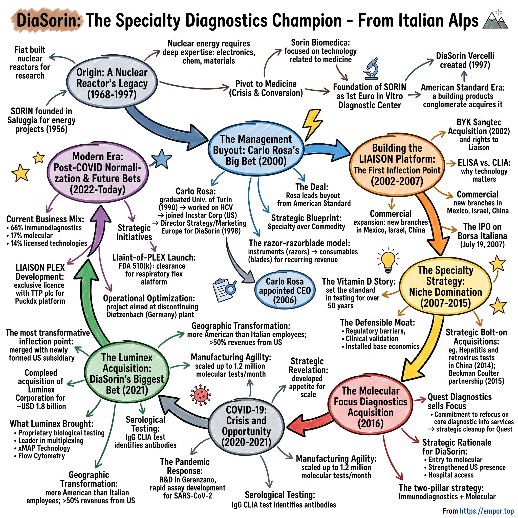 DiaSorin visual story map