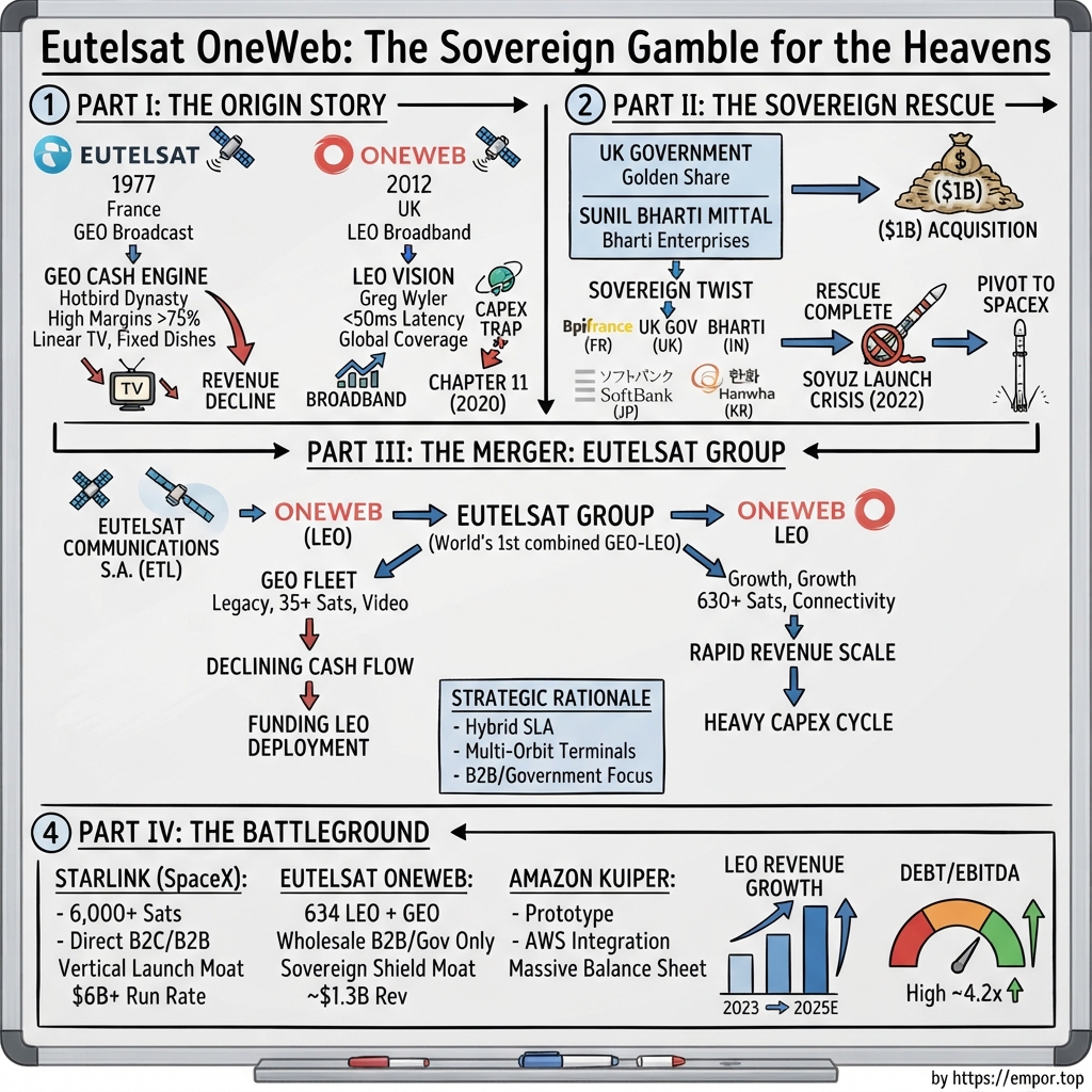 Eutelsat OneWeb visual story map