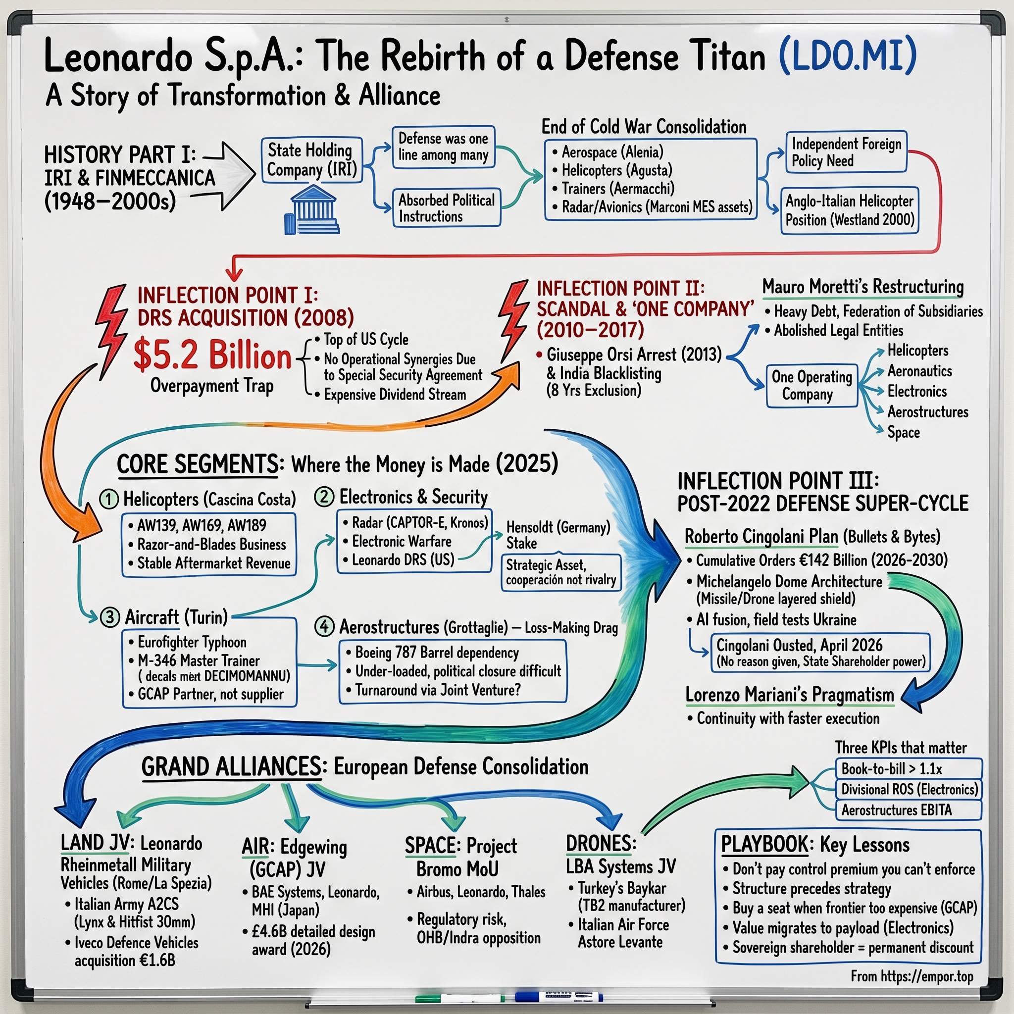 Leonardo S.p.A. visual story map