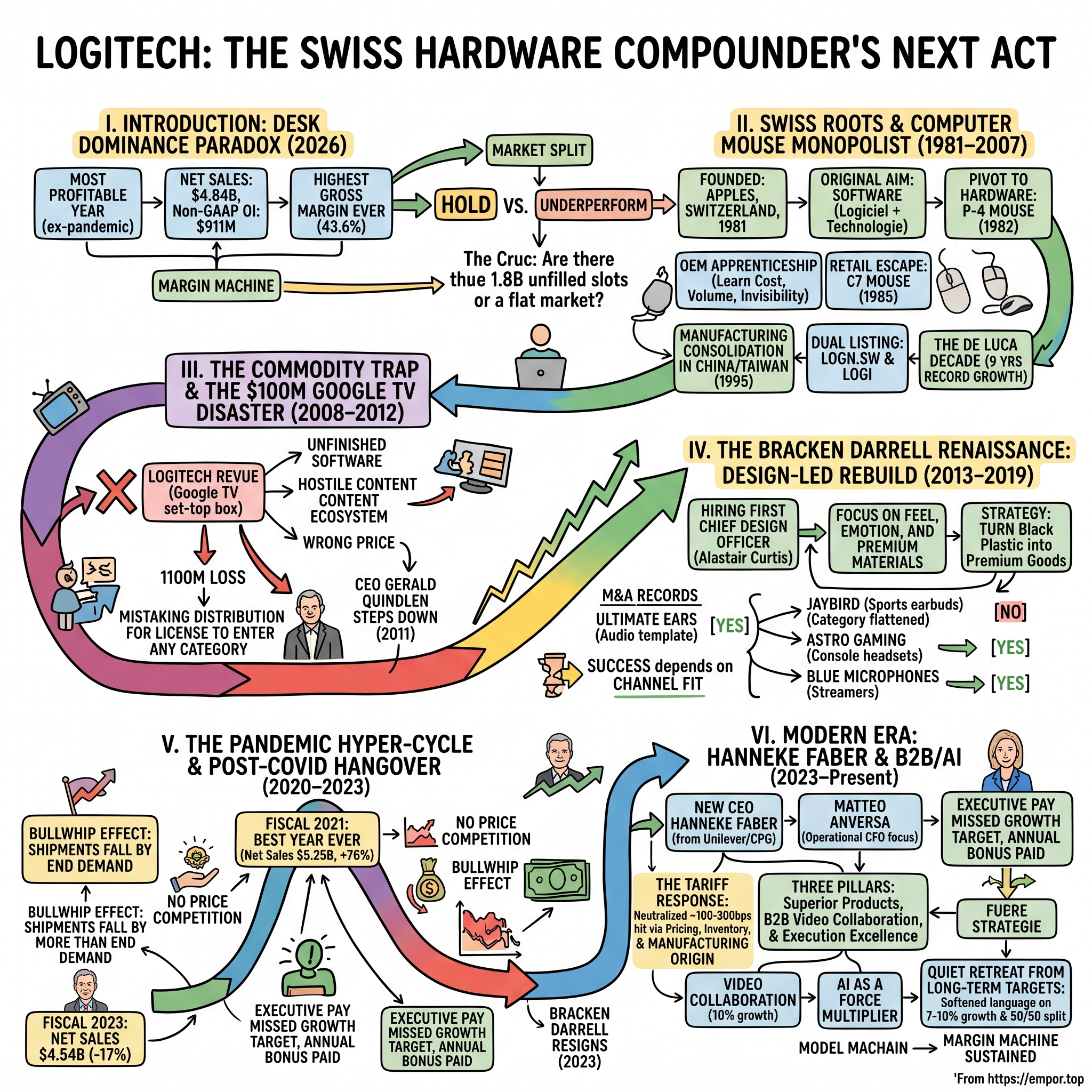 Logitech International S.A. visual story map