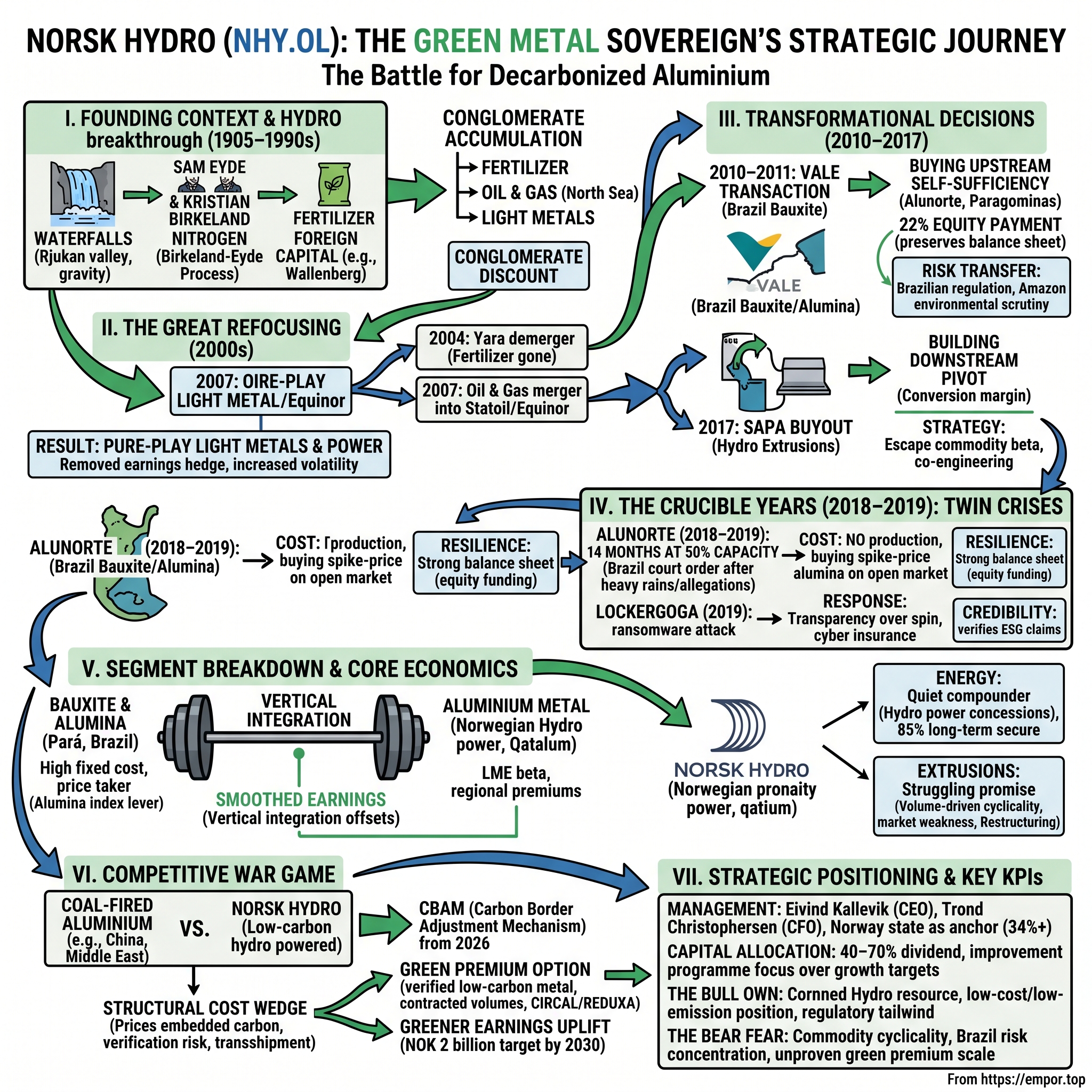 Norsk Hydro ASA visual story map