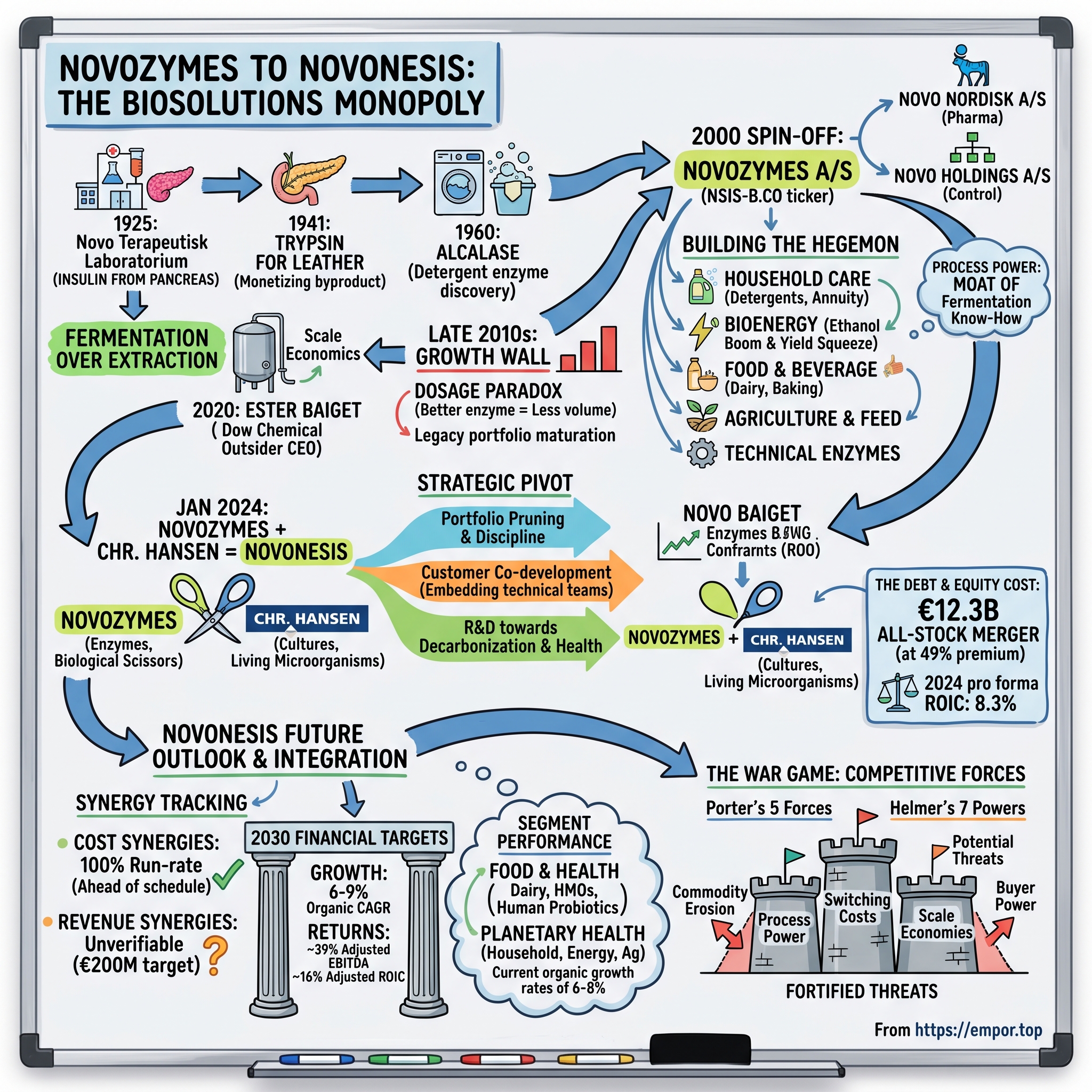 Novozymes A/S visual story map