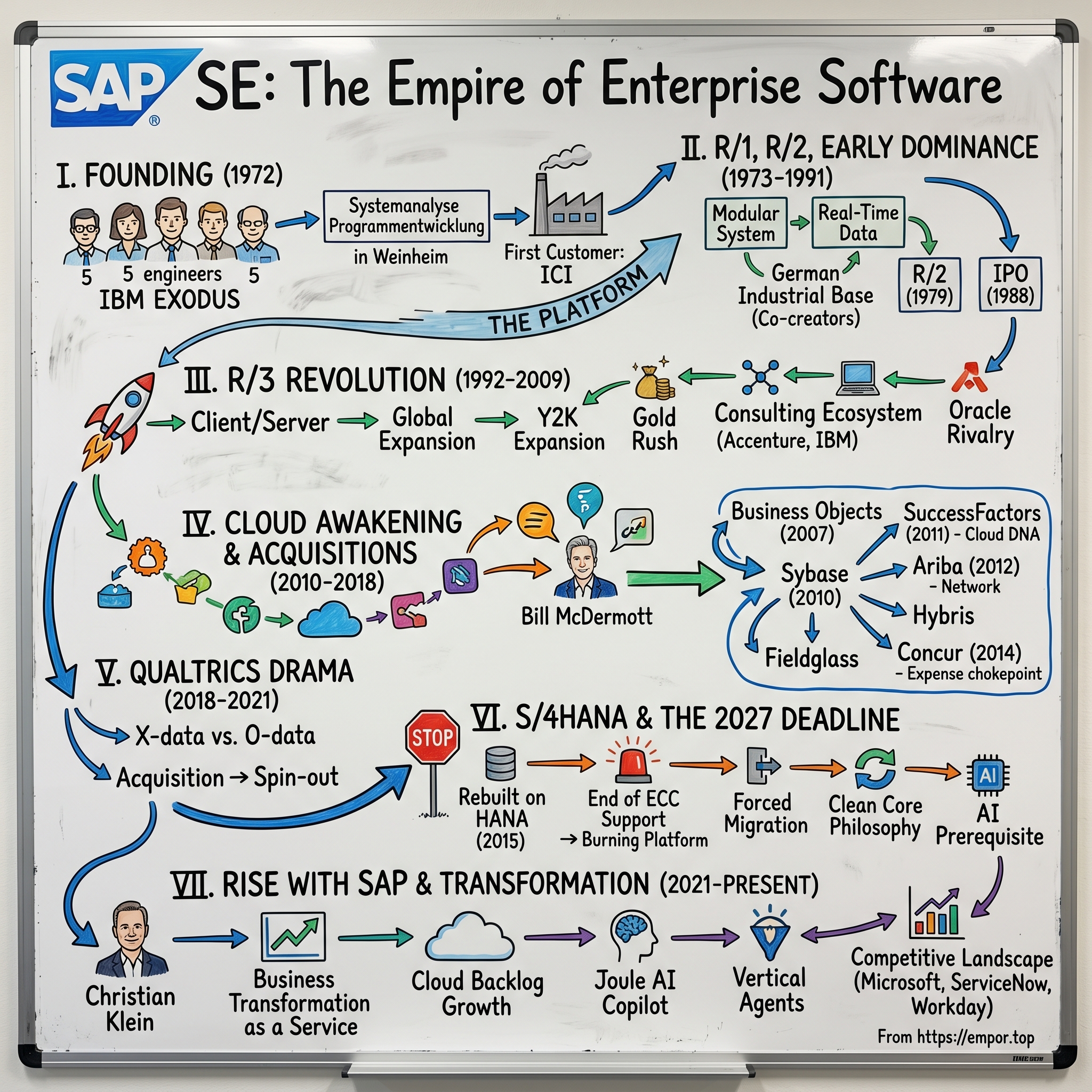 SAP SE visual story map