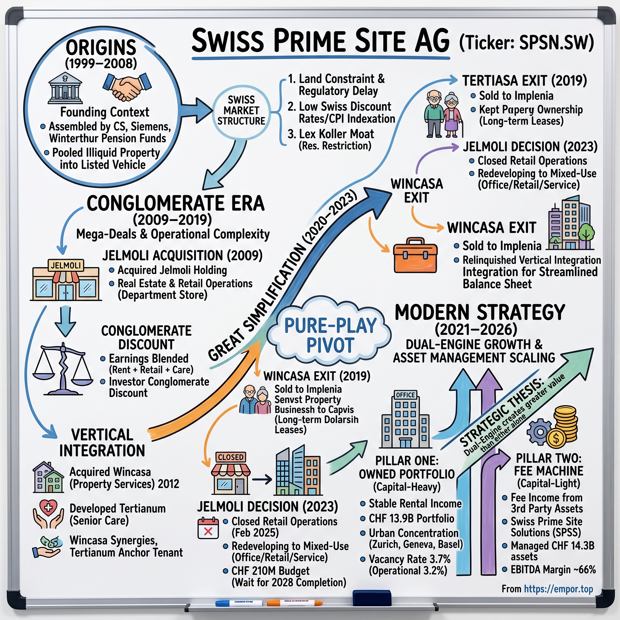 Swiss Prime Site AG visual story map