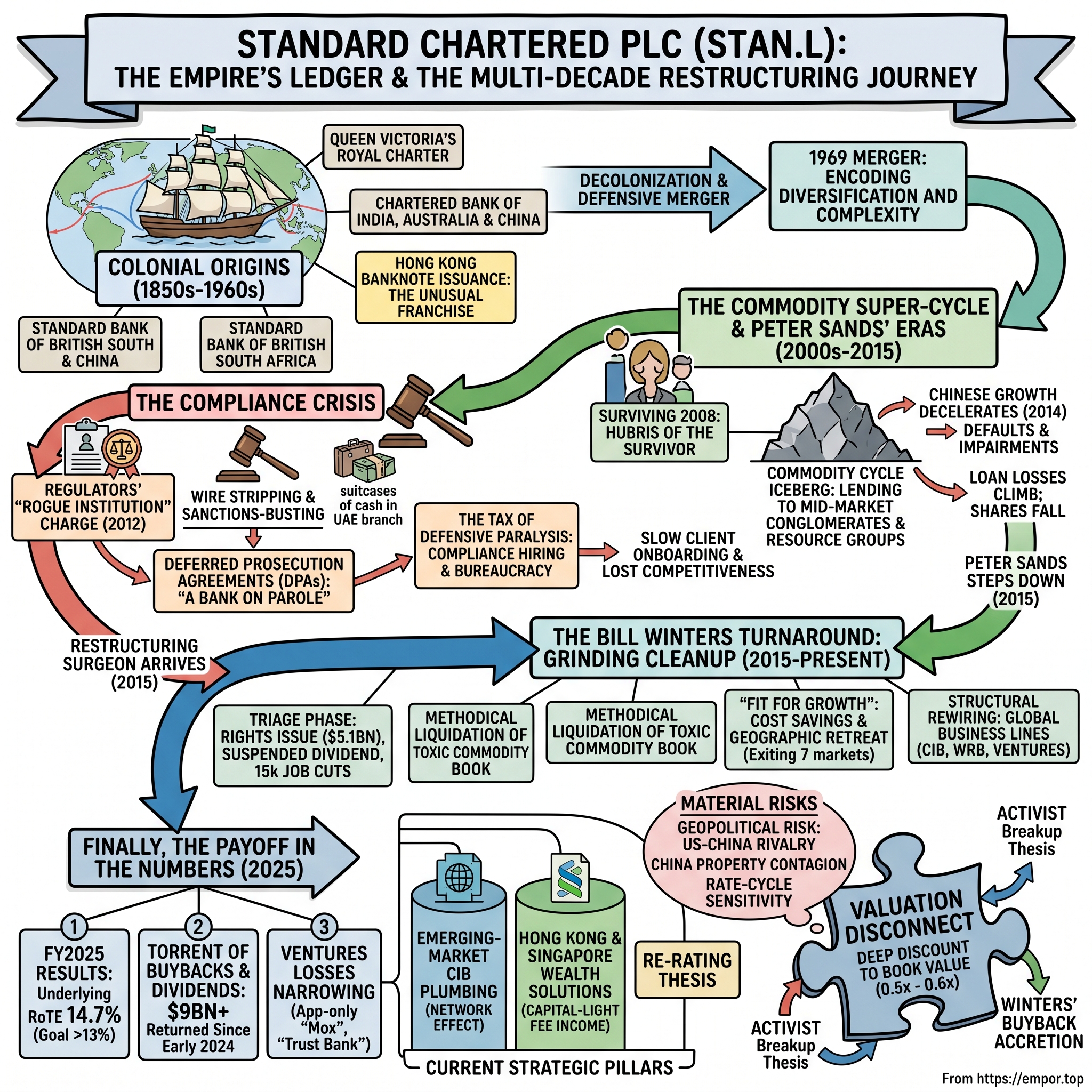Standard Chartered PLC visual story map