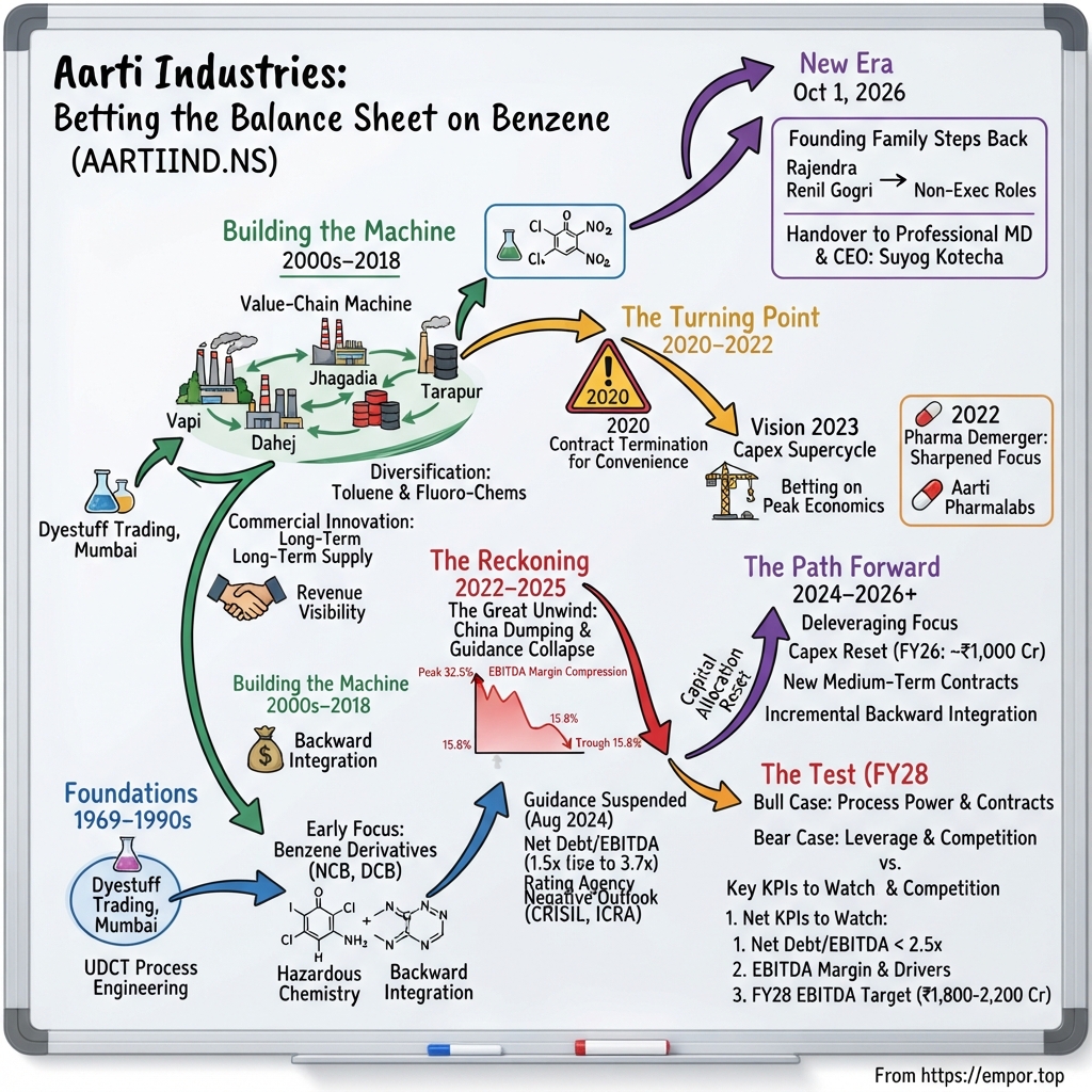 Aarti Industries visual story map
