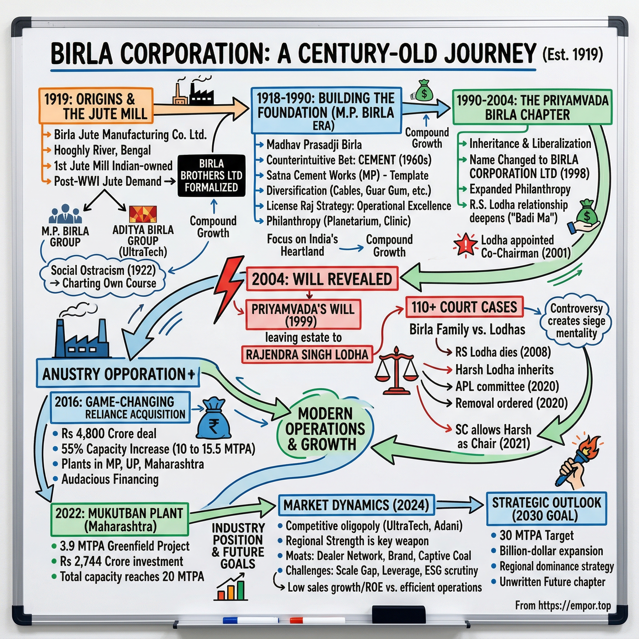 Birla Corporation visual story map