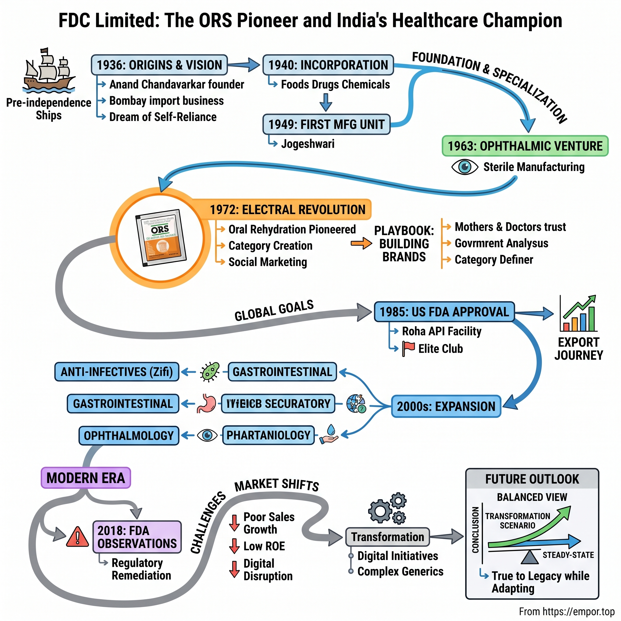 FDC Limited visual story map