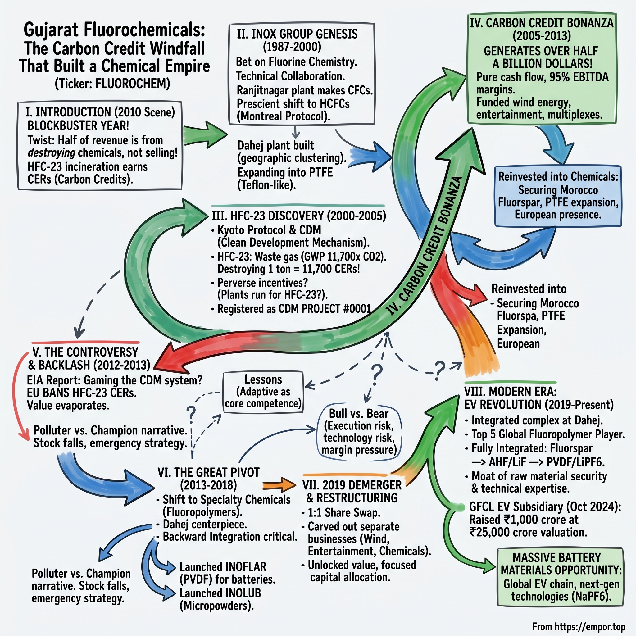 Gujarat Fluorochemicals visual story map