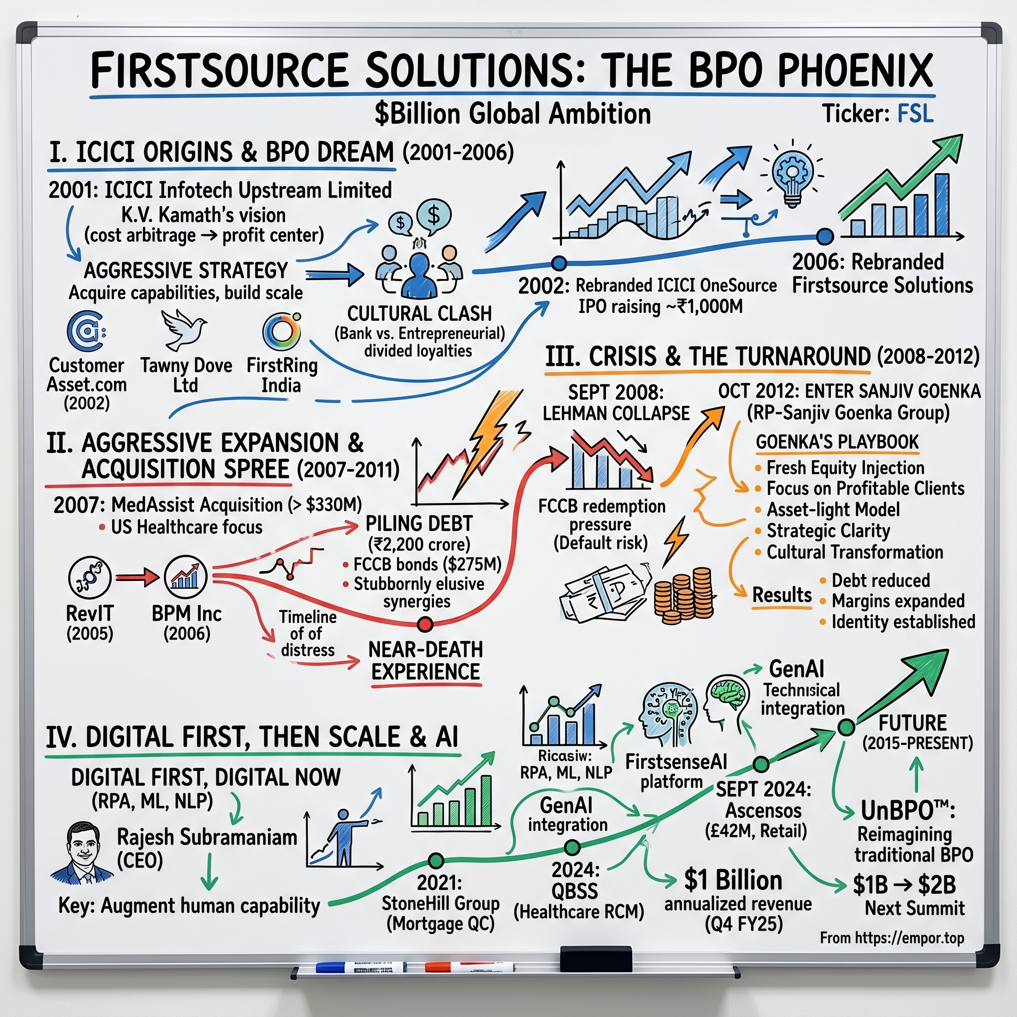 Firstsource Solutions visual story map