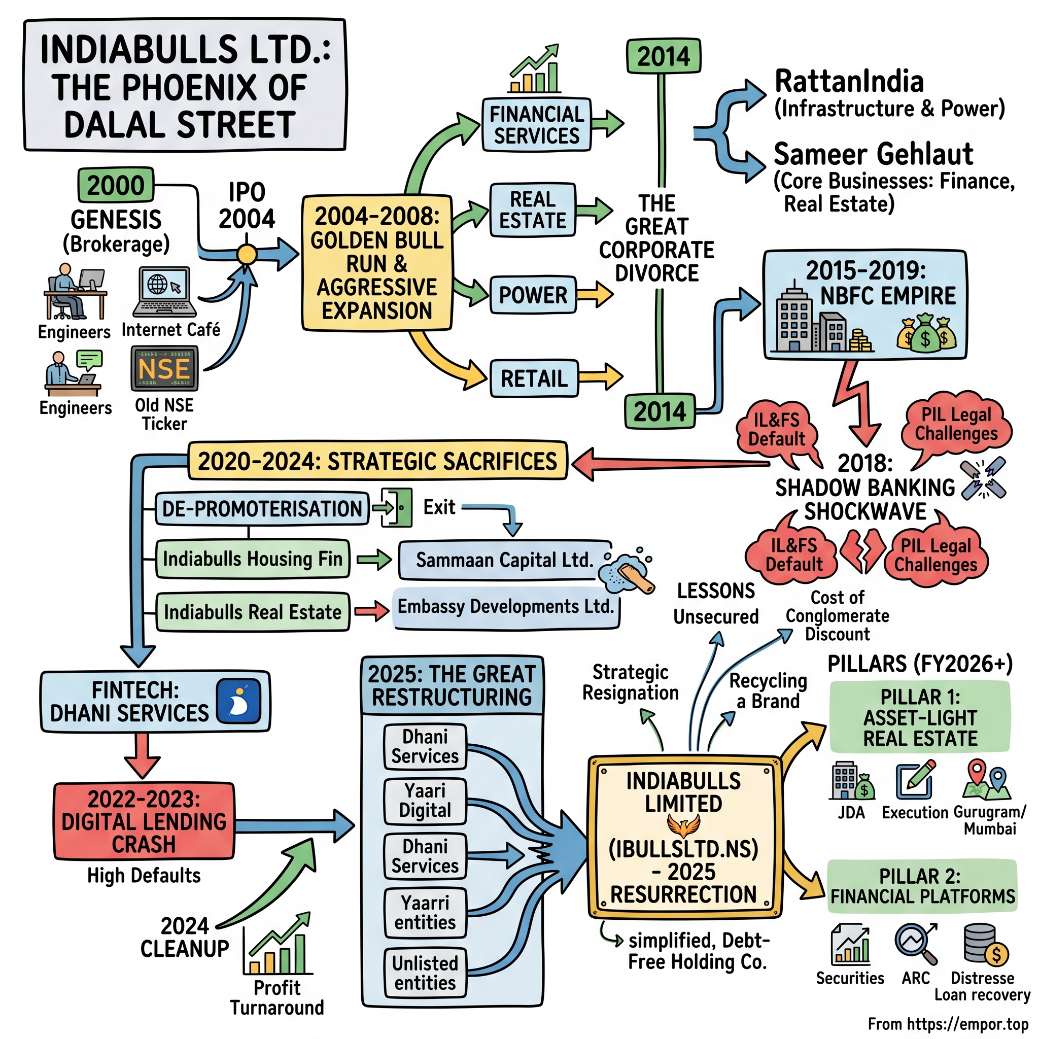 Indiabulls Ltd. visual story map