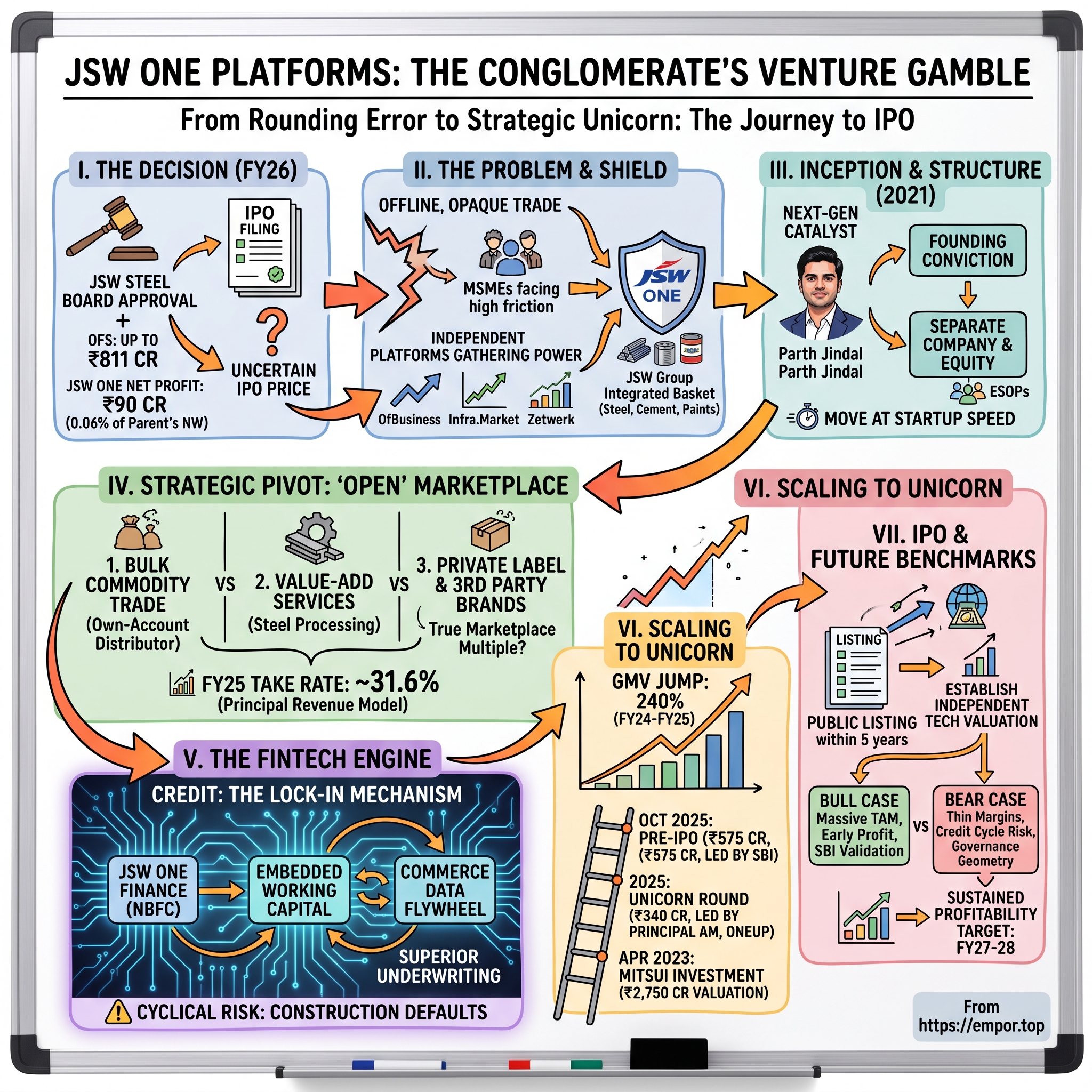 JSW One visual story map