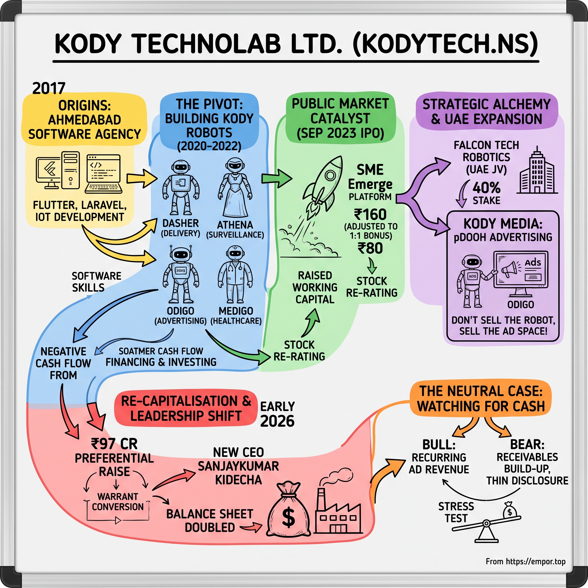 Kody Technolab Ltd. visual story map