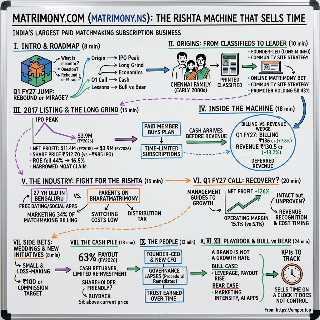 Matrimony.com Limited visual story map