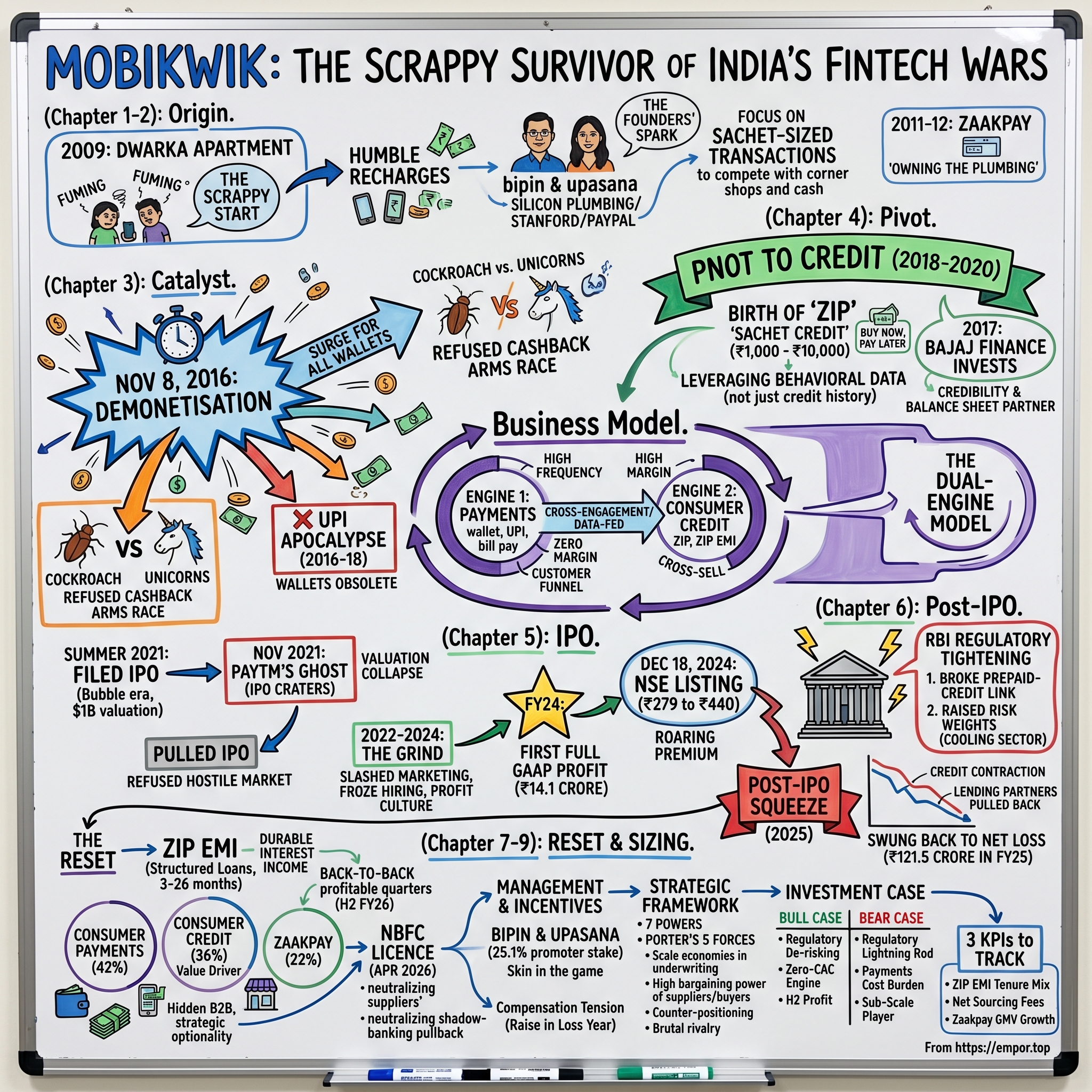 One Mobikwik Systems Limited visual story map