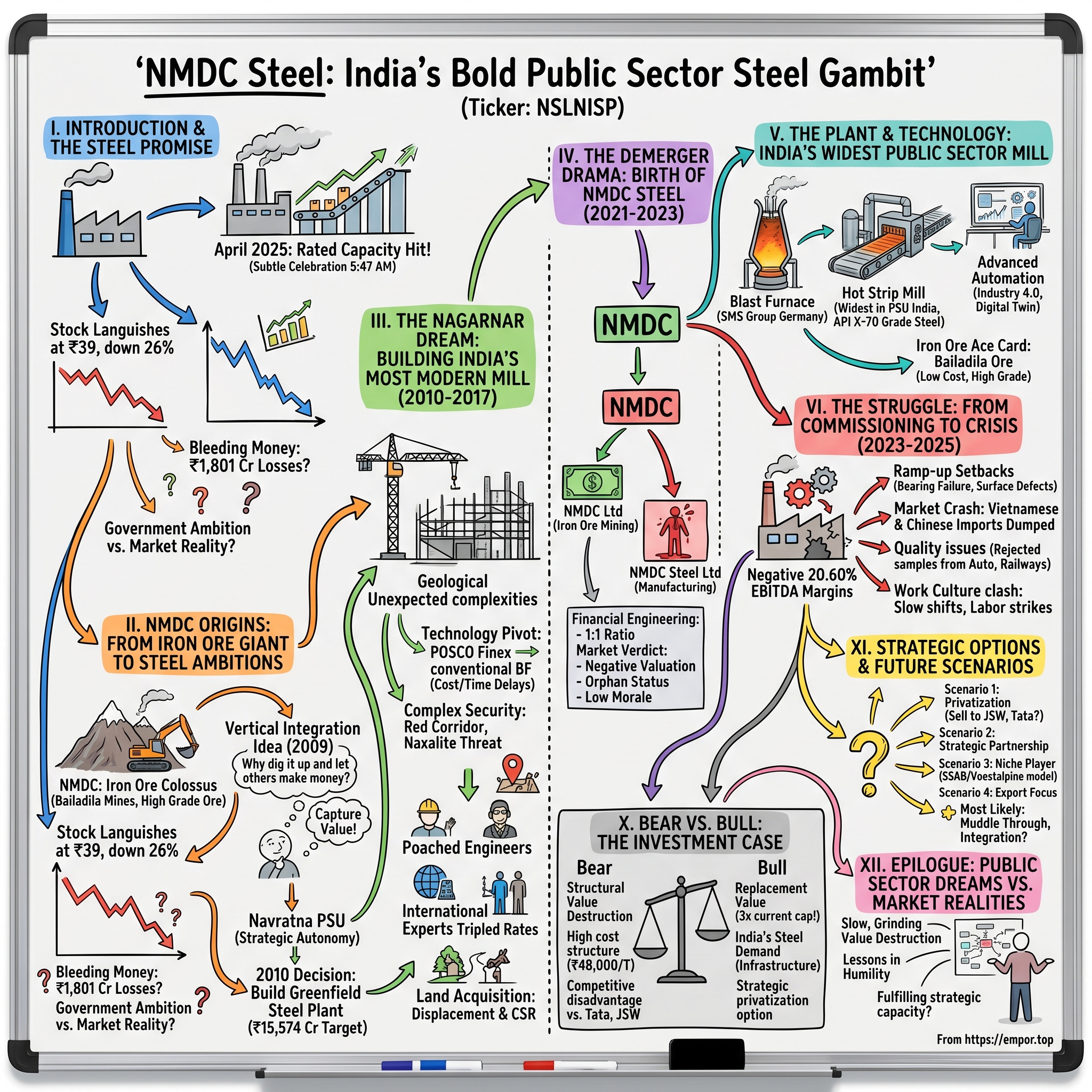 NMDC Steel visual story map