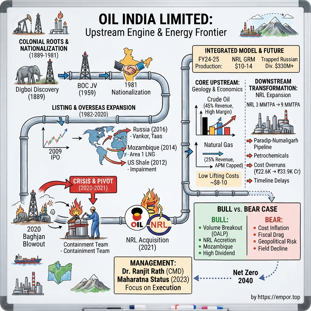 Oil India Limited visual story map