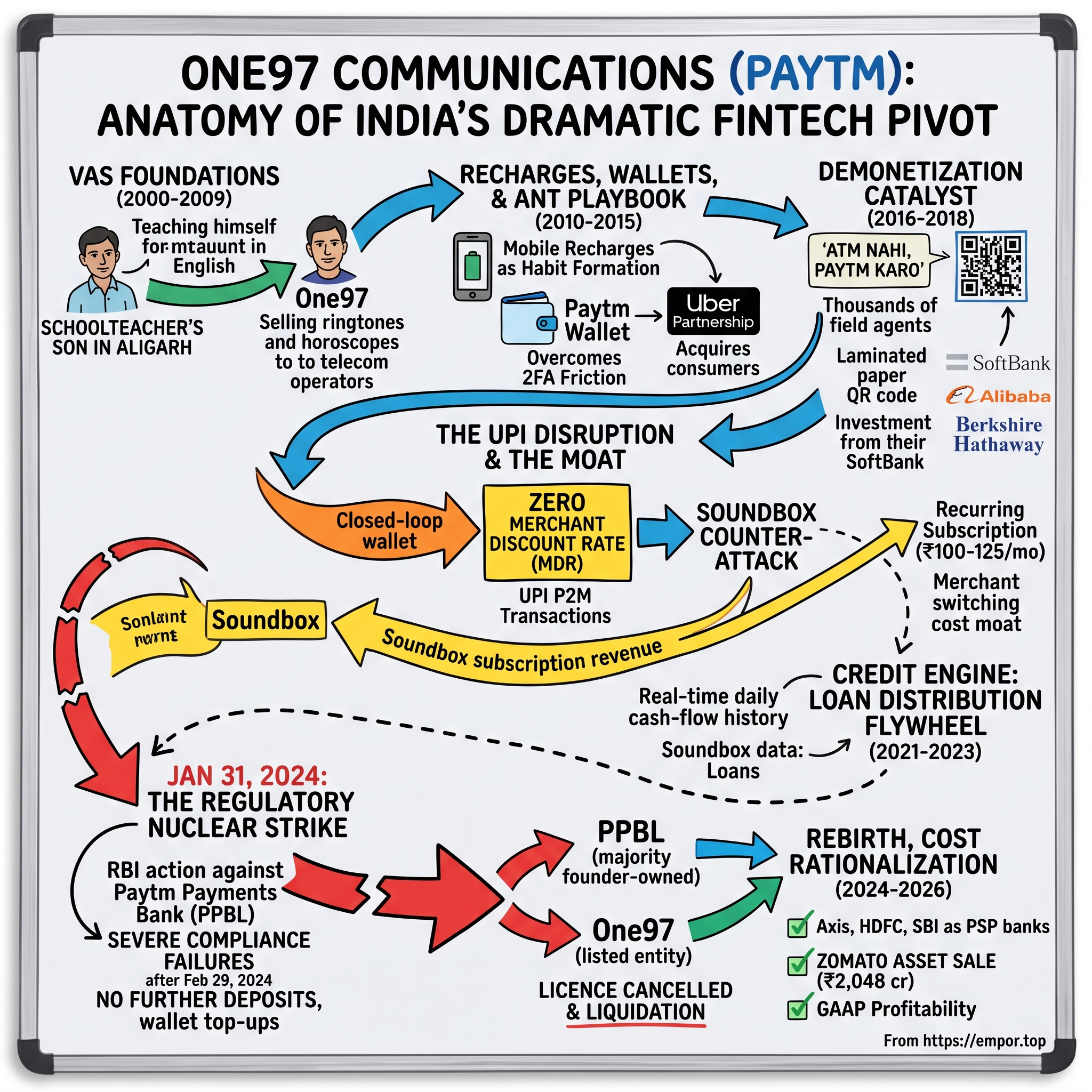 One97 Communications Limited visual story map