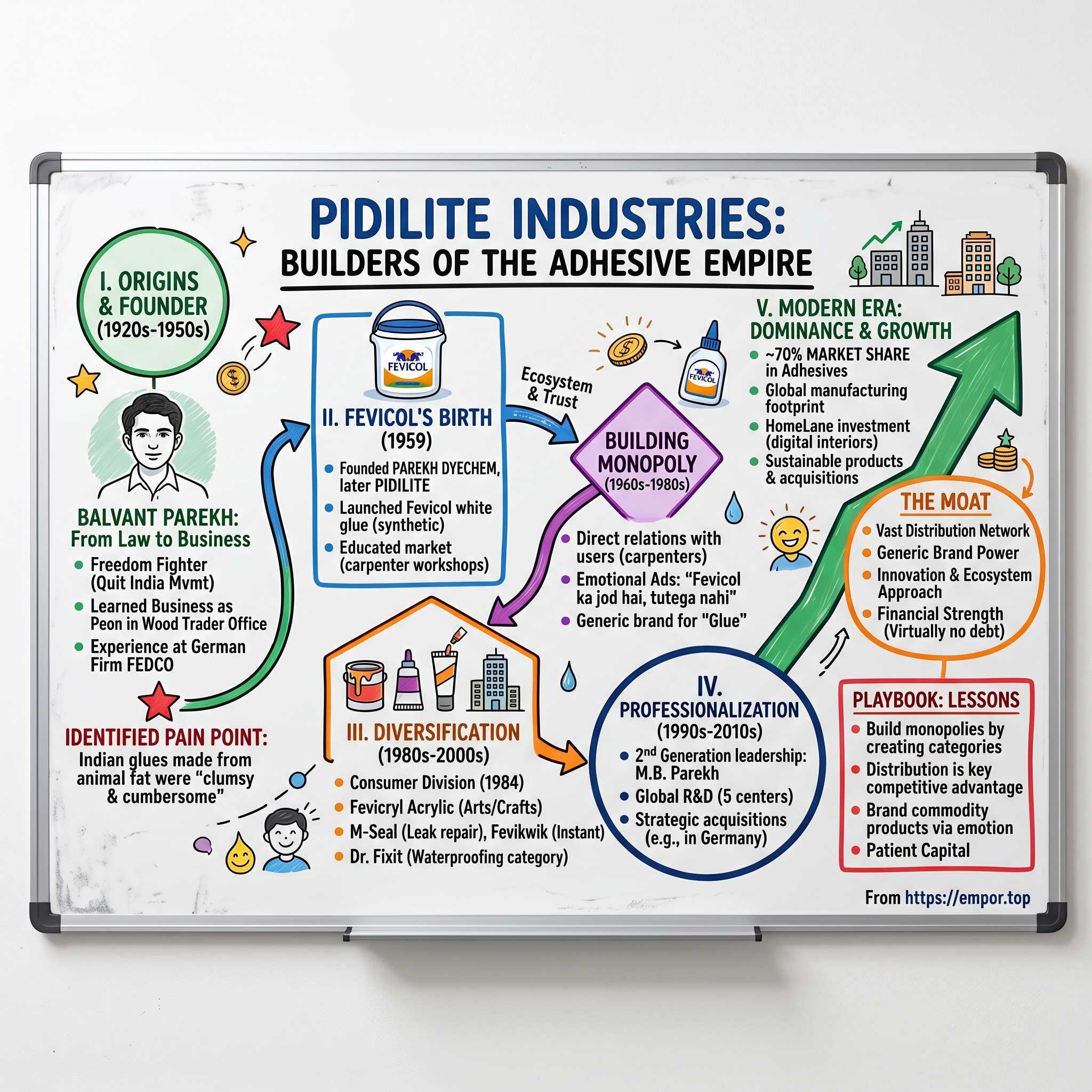 Pidilite Industries visual story map