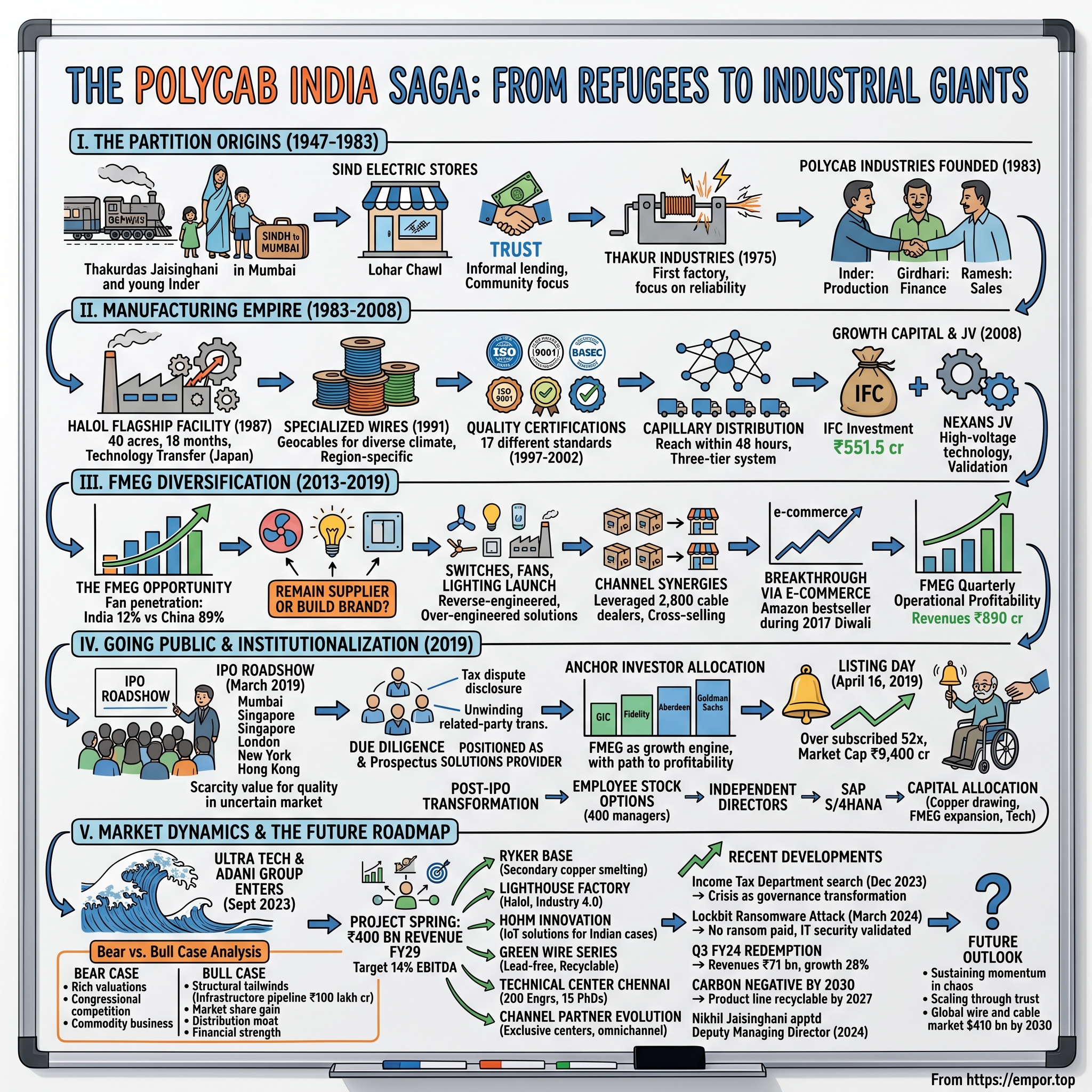 Polycab India visual story map