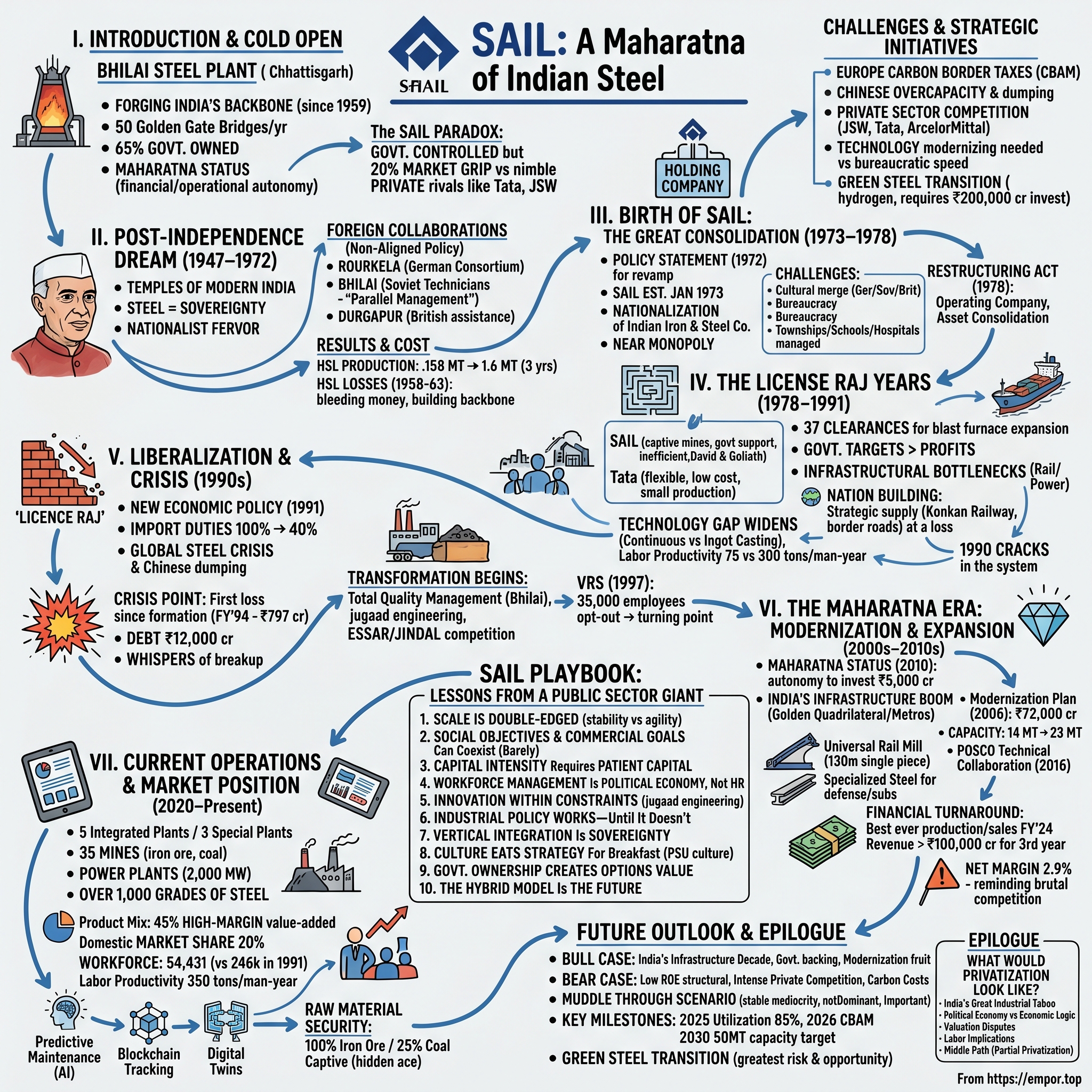 Steel Authority of India visual story map