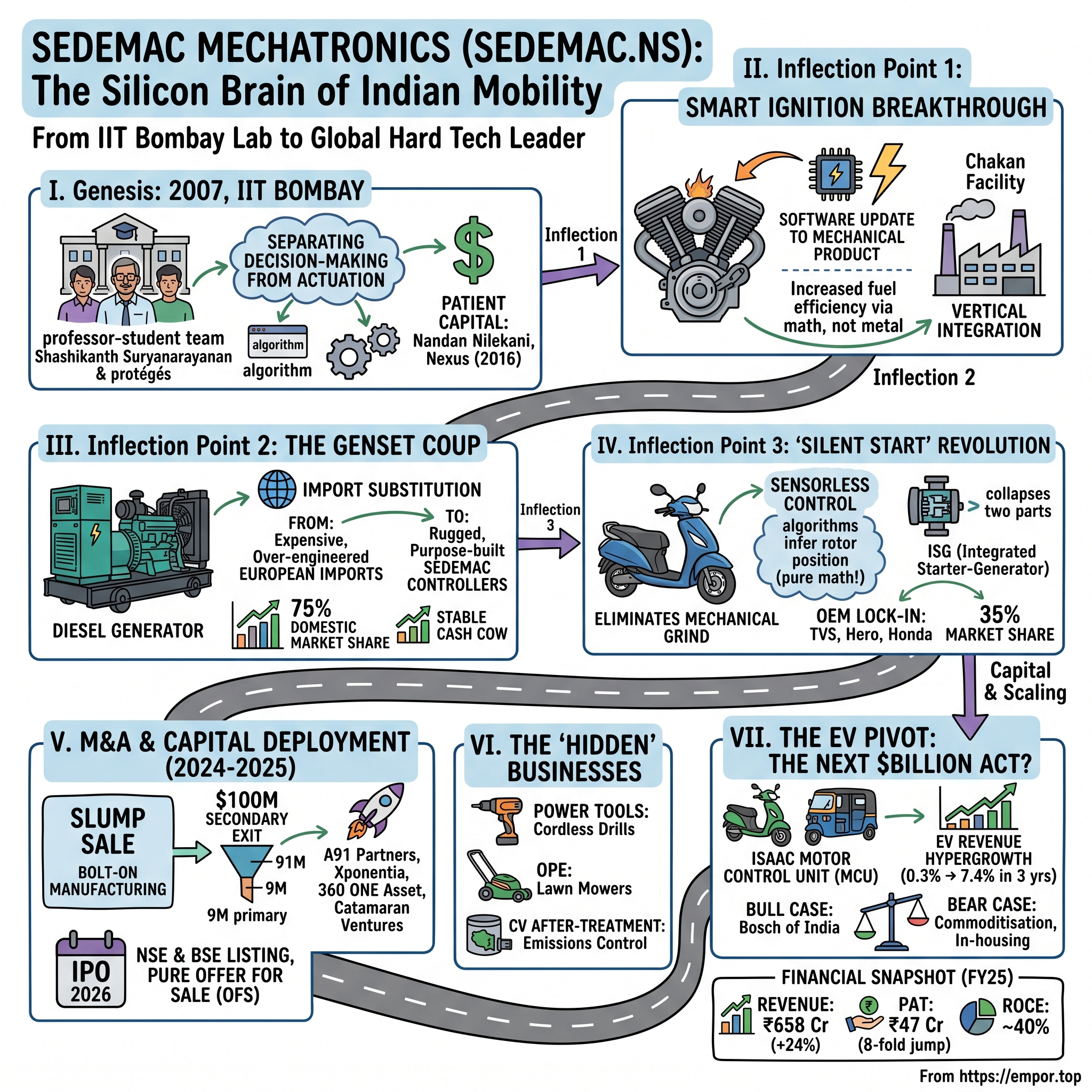 Sedemac Mechatronics visual story map