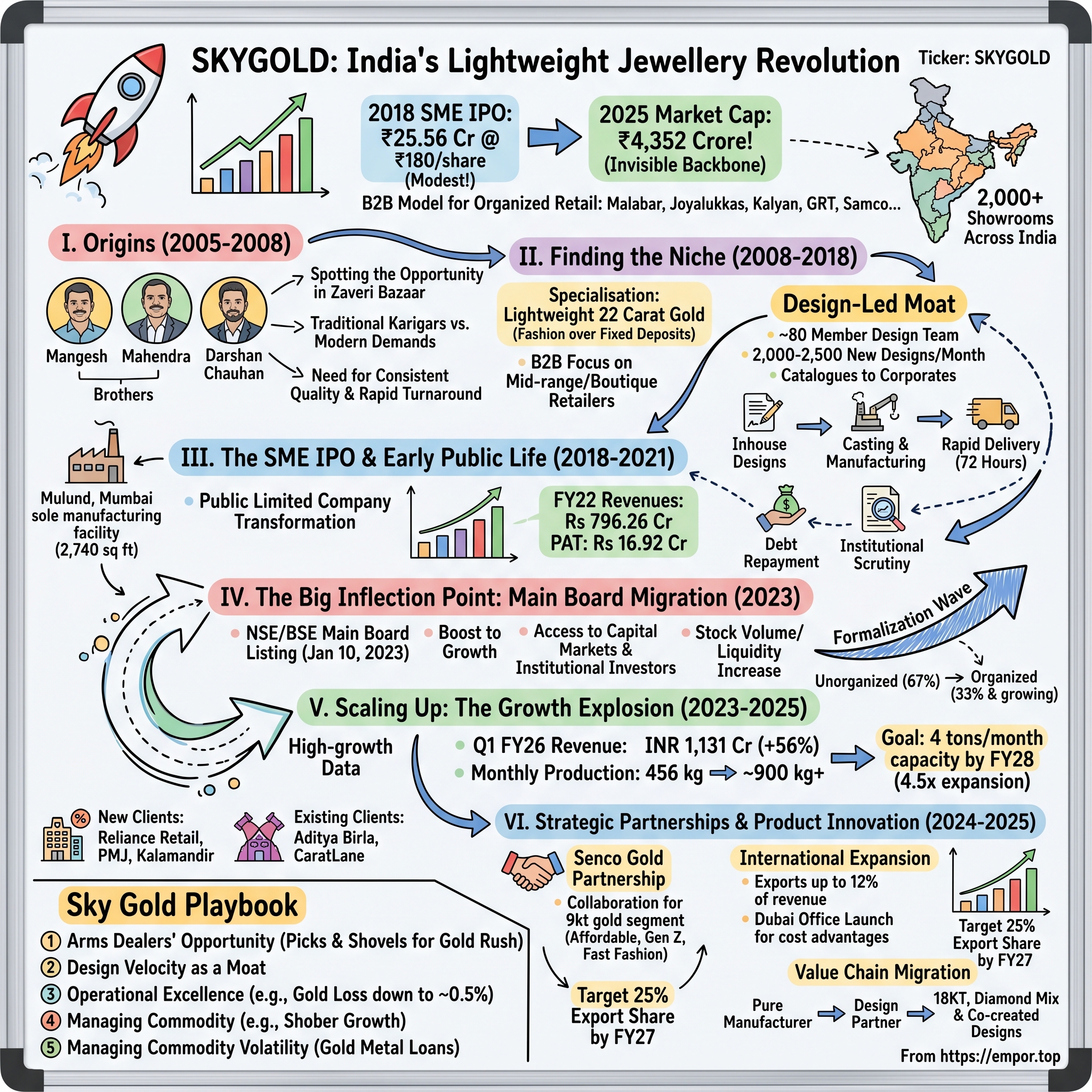 Sky Gold and Diamonds Limited visual story map