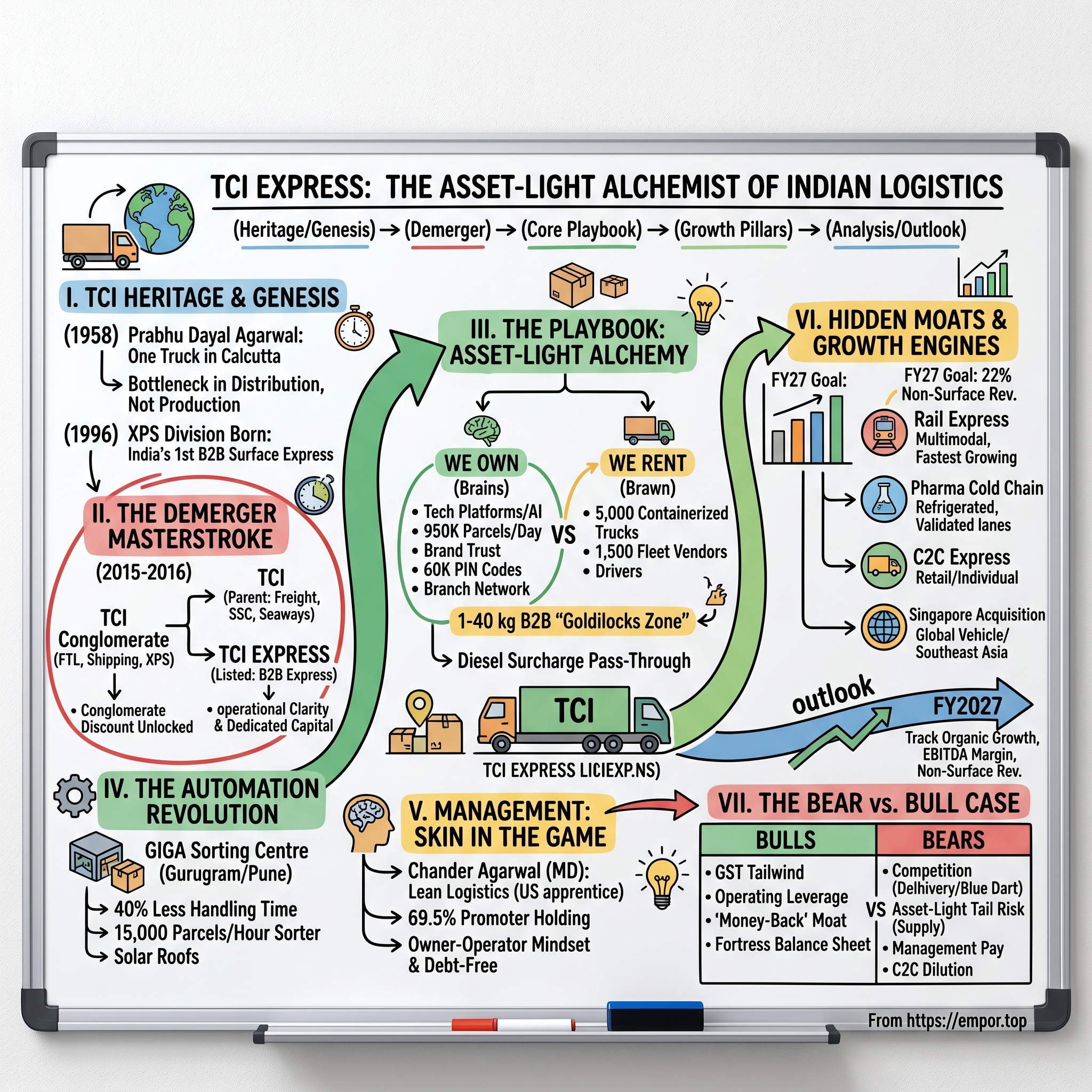 TCI Express Limited visual story map