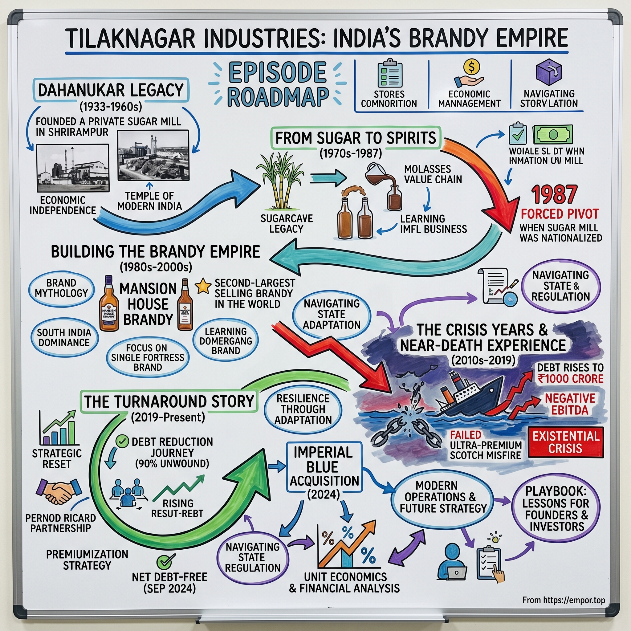 Tilaknagar Industries visual story map