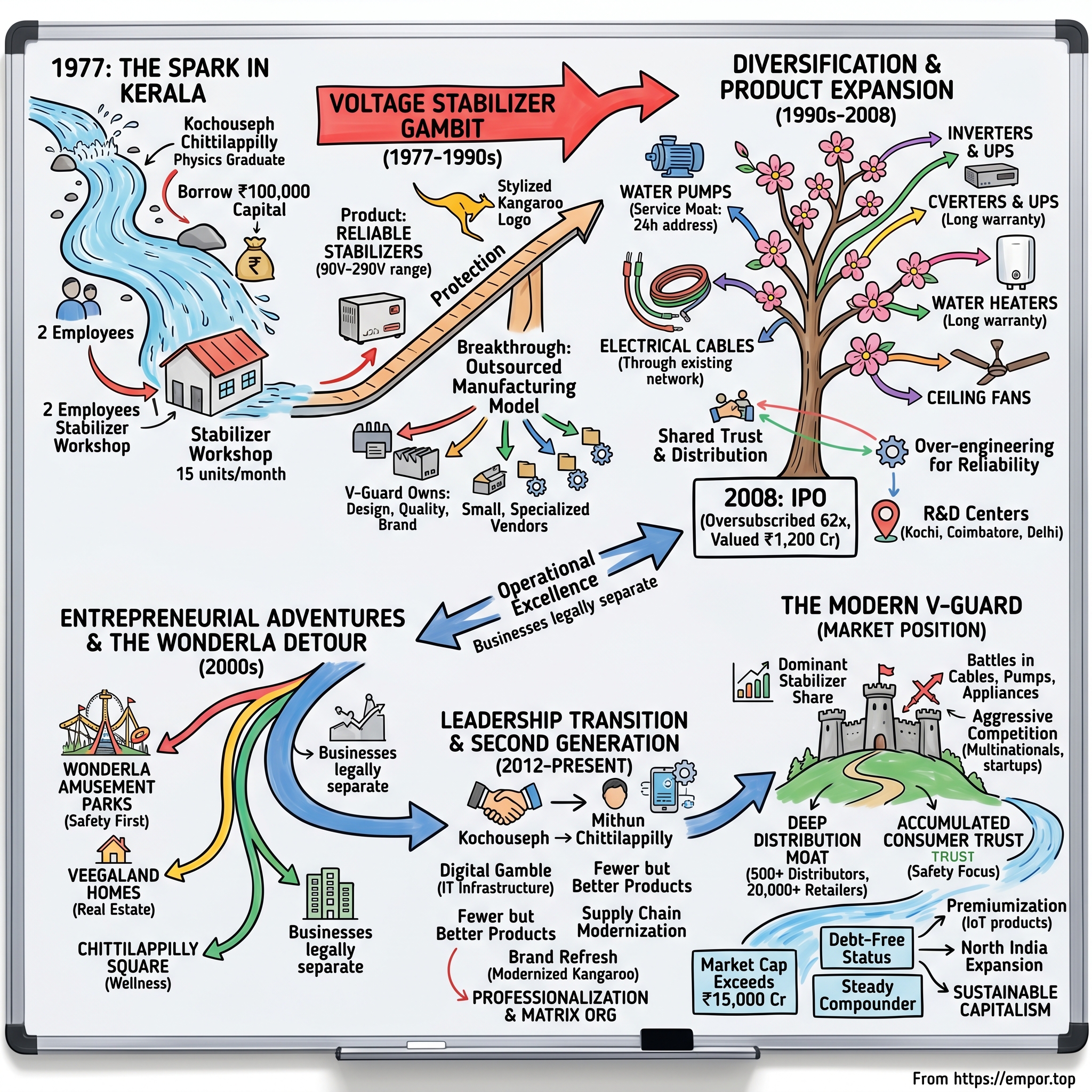 V-Guard Industries visual story map