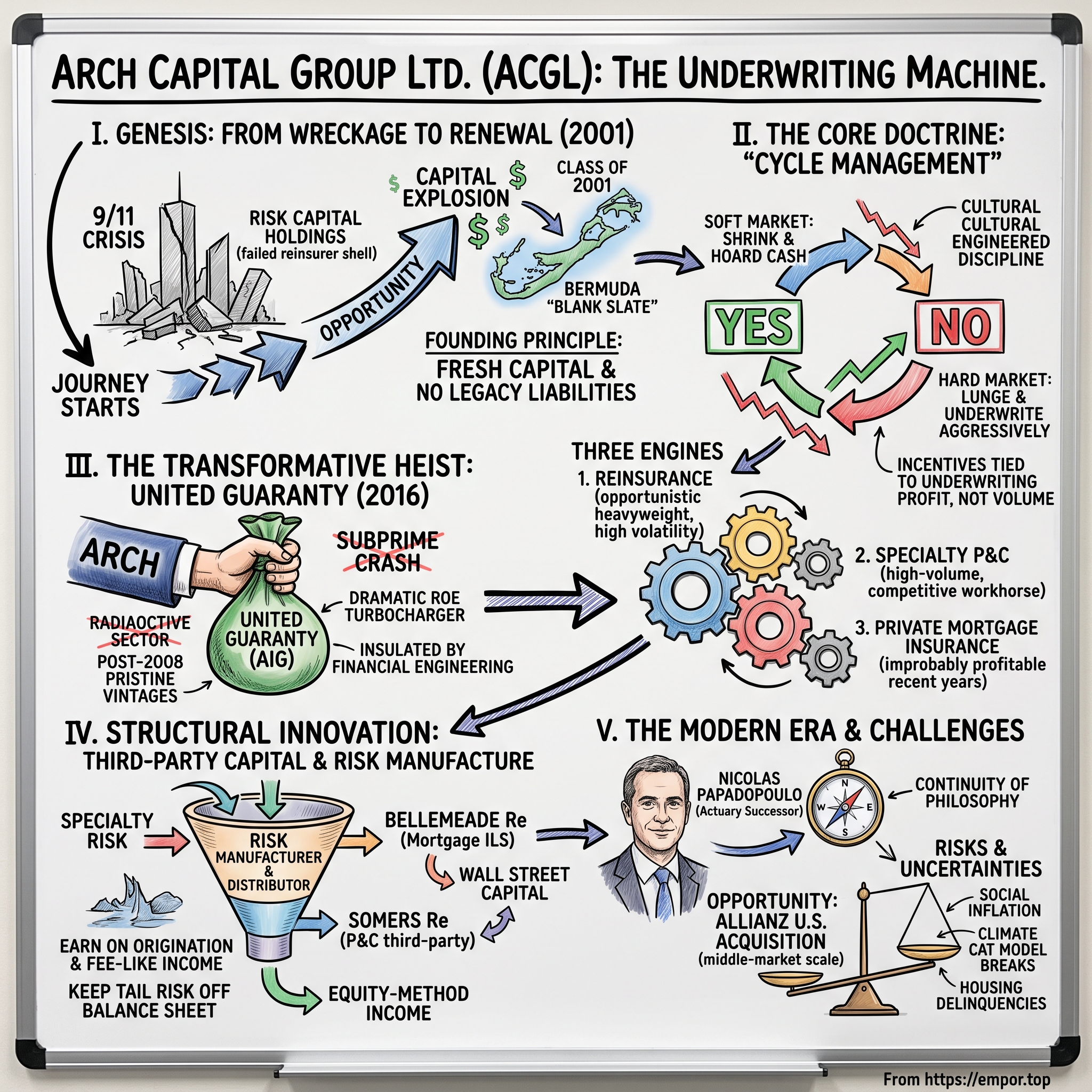 Arch Capital Group visual story map