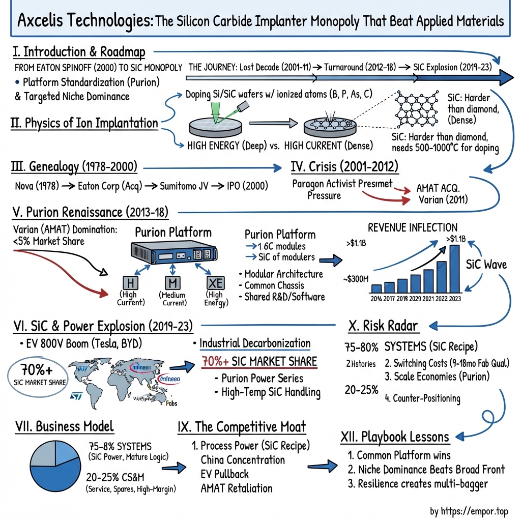 Axcelis Technologies visual story map