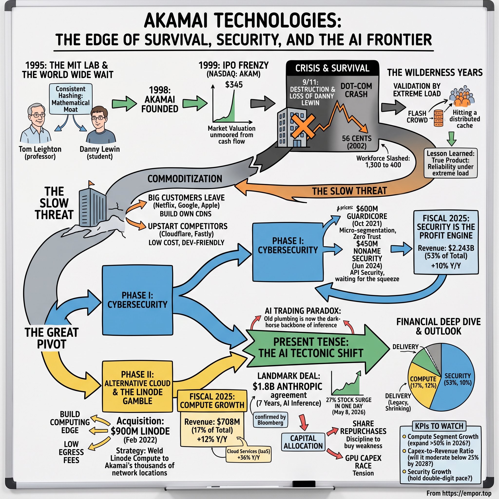 Akamai Technologies visual story map
