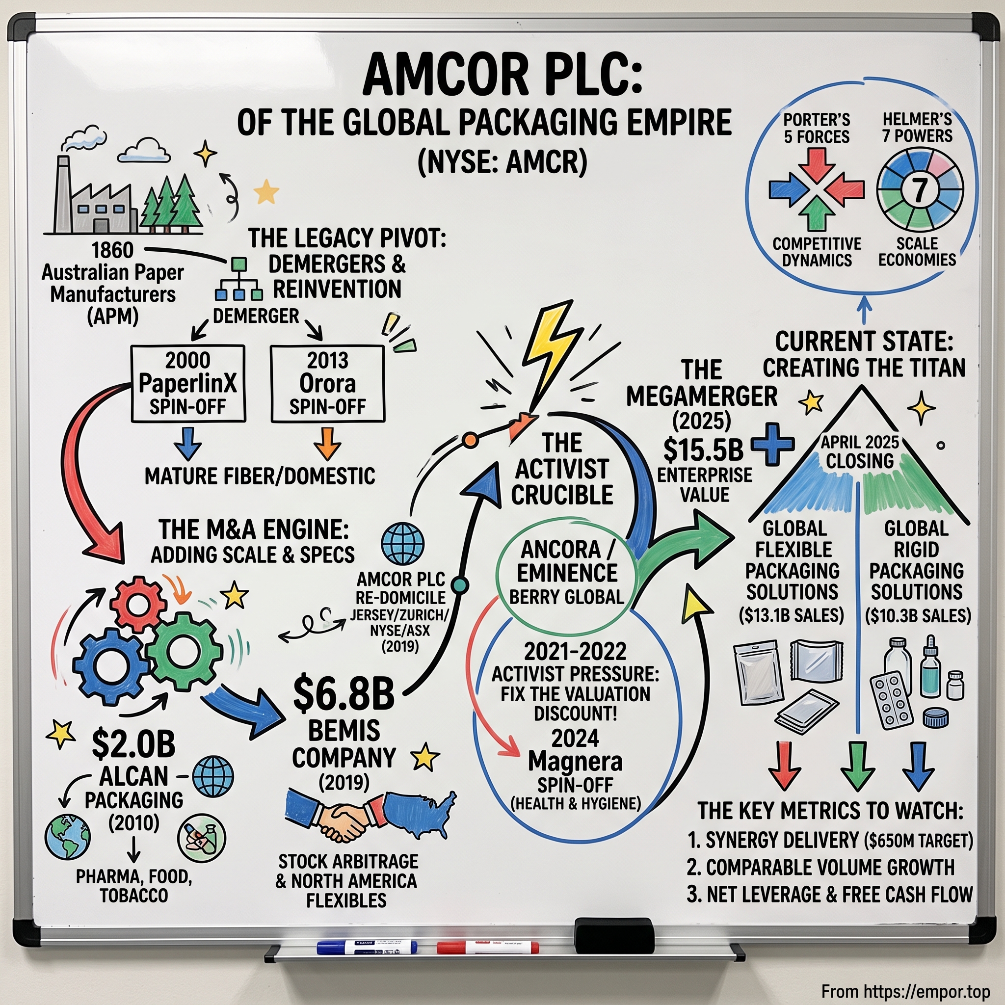 Amcor visual story map