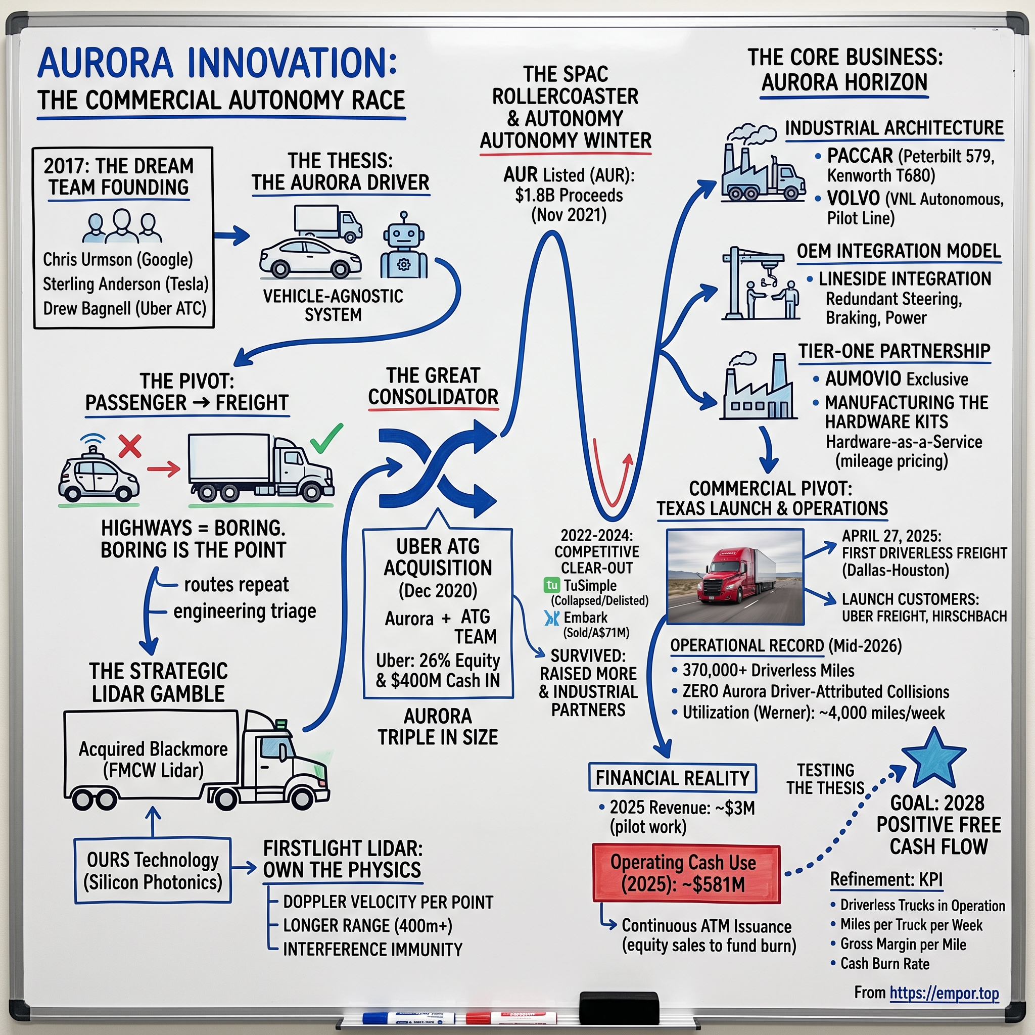 Aurora Innovation visual story map